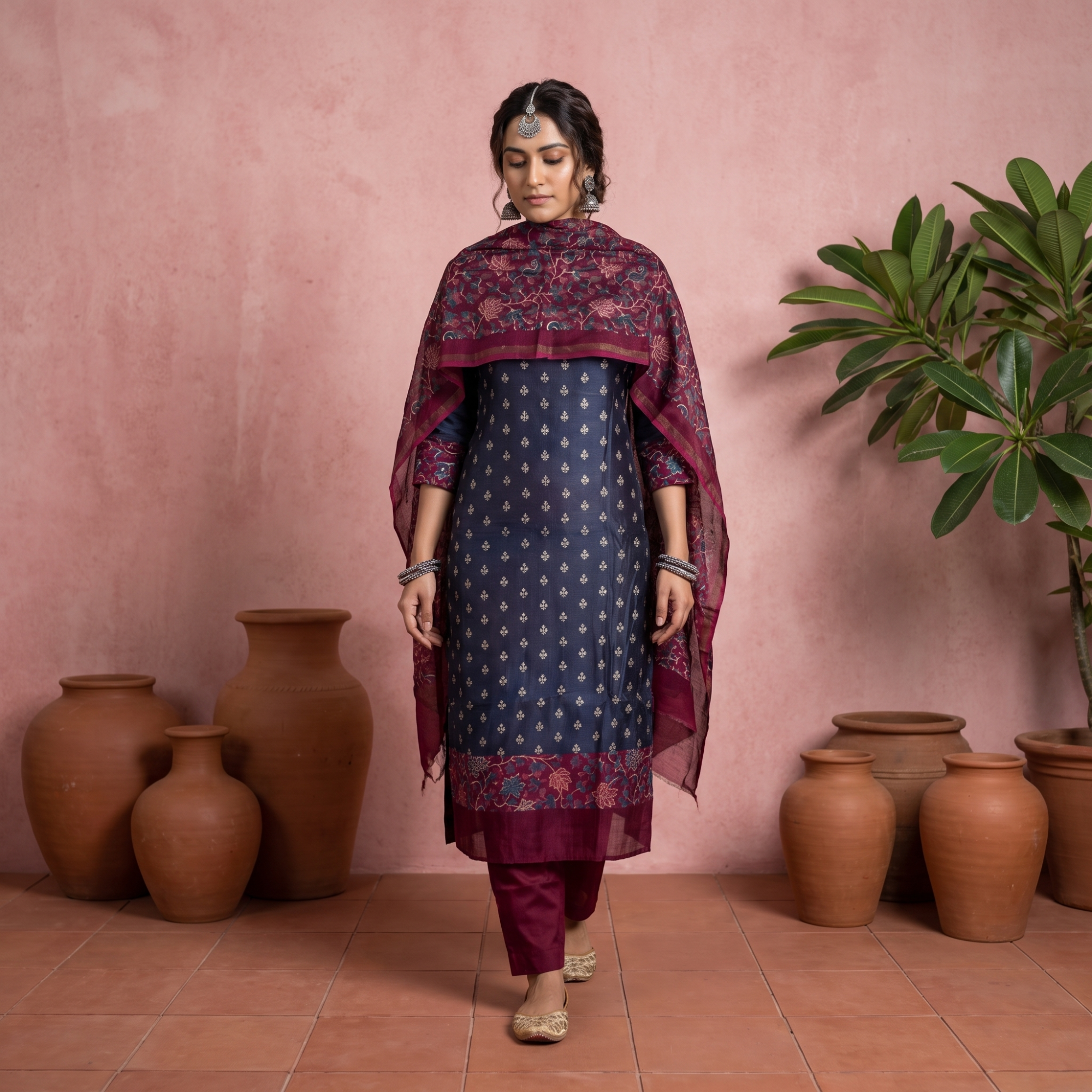 MAHESHWARI SILK ( UNSTITCHED SUIT)