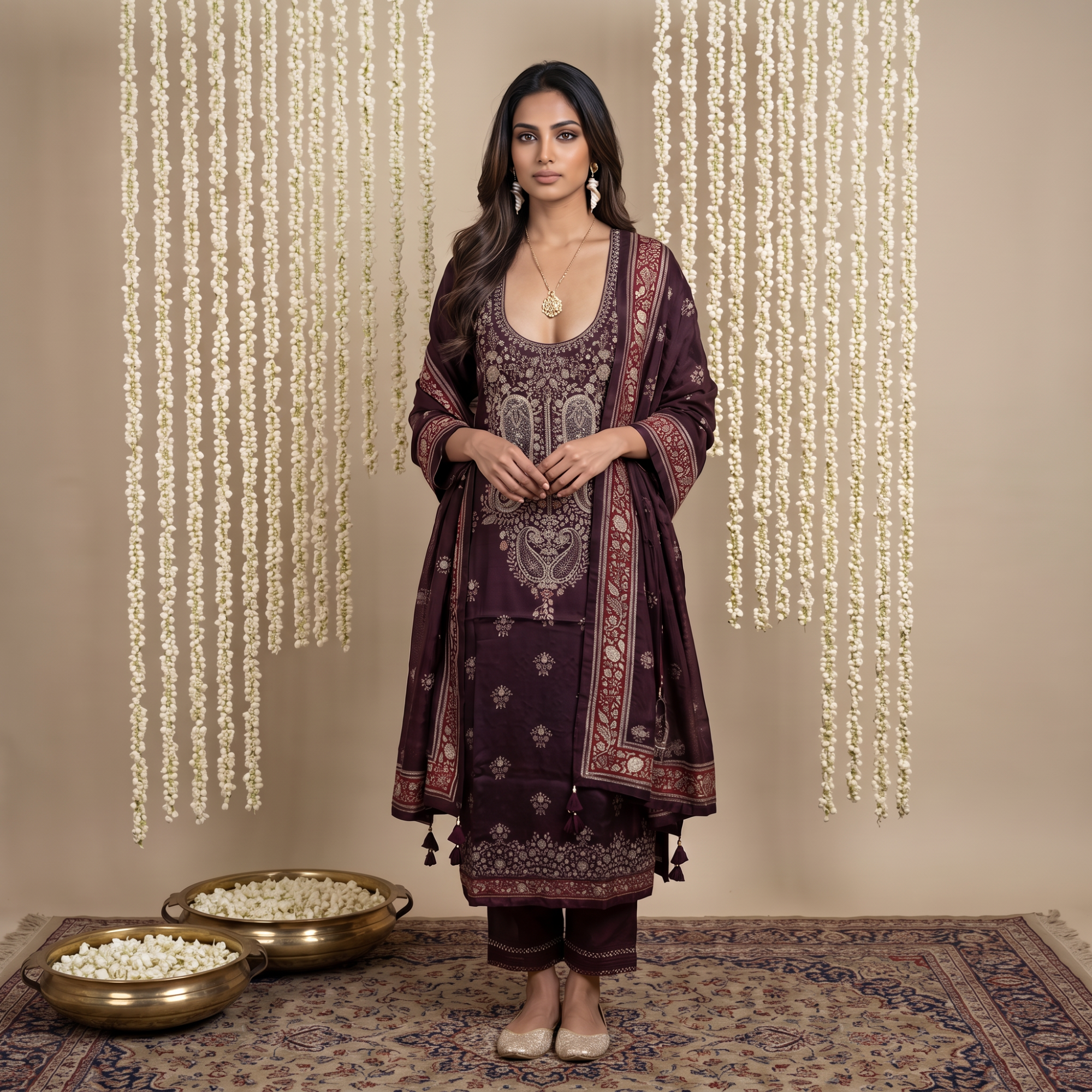 SATIN SILK (UNSTITCHED SUIT)