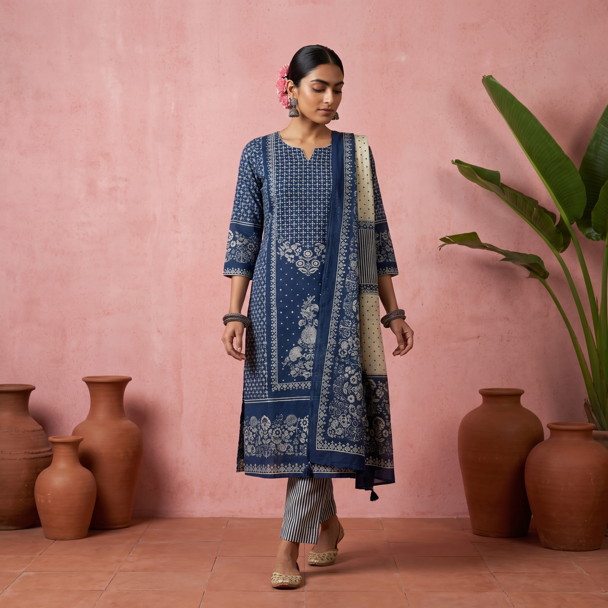 PURE COTTON (UNSTITCHED SUIT)