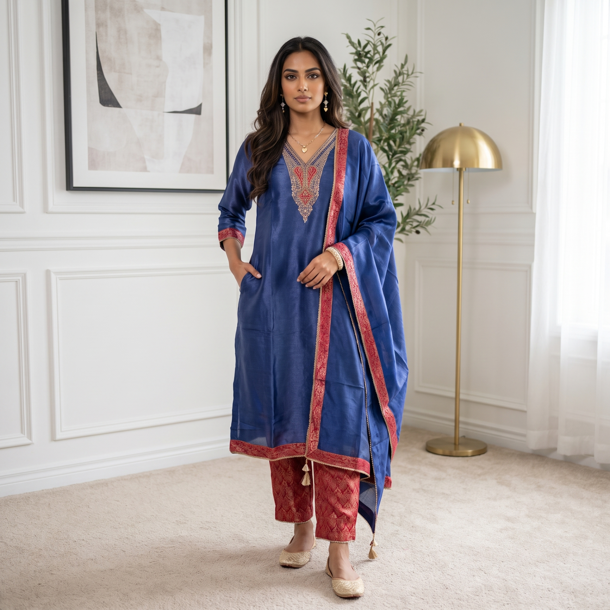 SHIMMER SILK (UNSTITCHED SUIT)