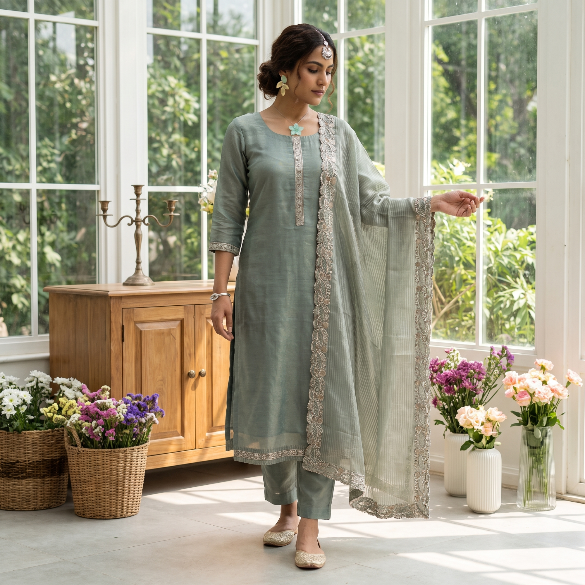 SHIMMER SILK (UNSTITCHED SUIT)