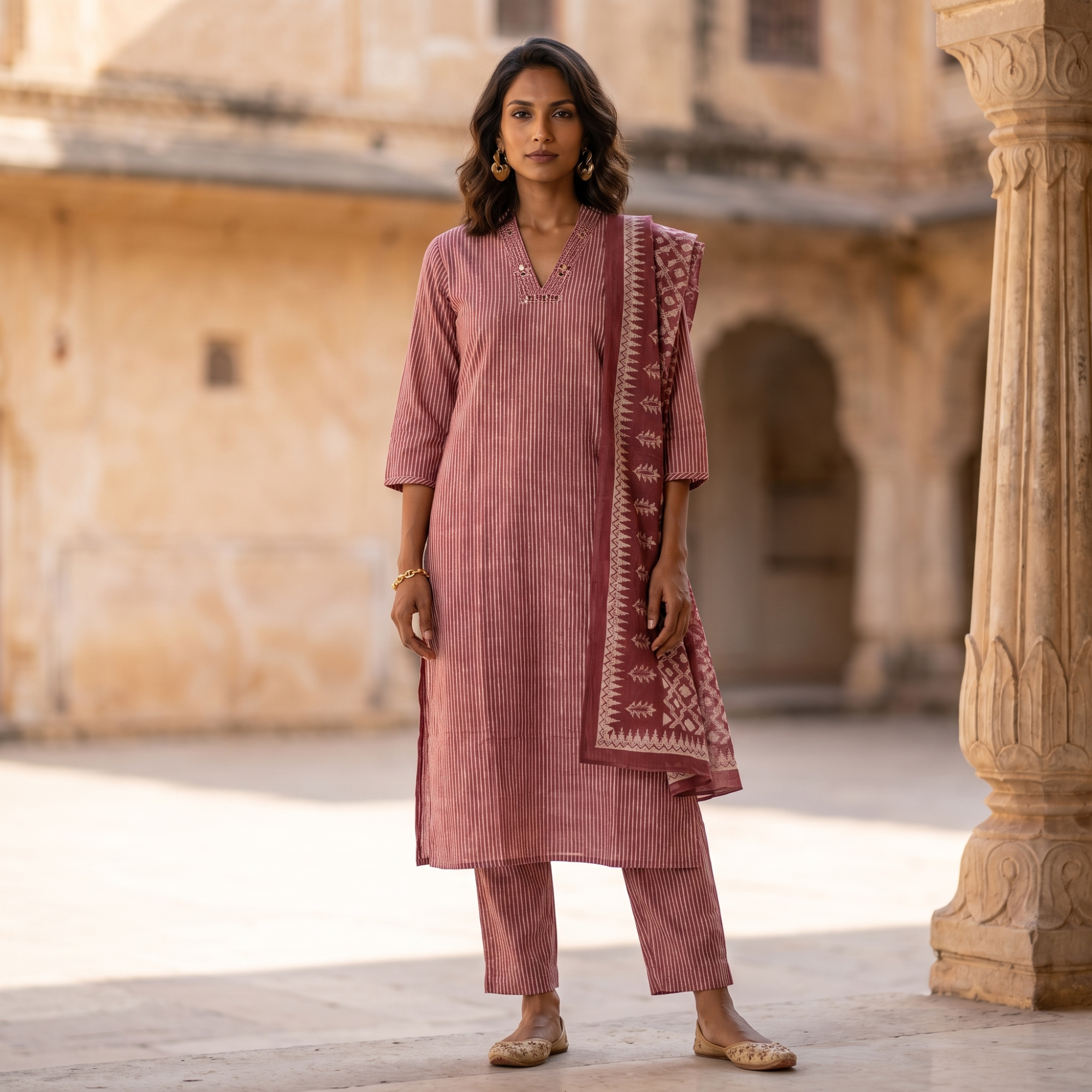 PURE COTTON (UNSTITCHED SUIT)