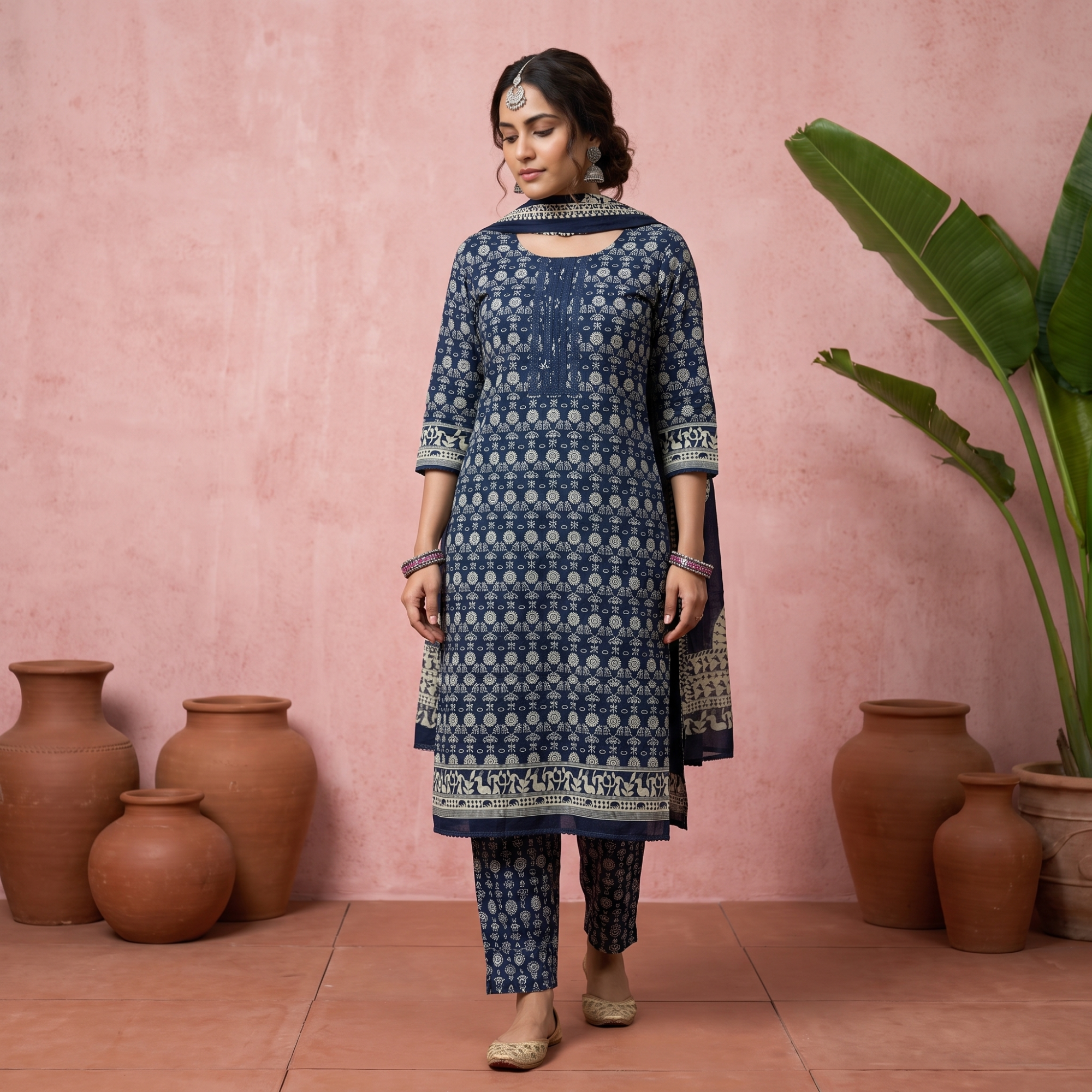 PURE COTTON (UNSTITCHED SUIT)