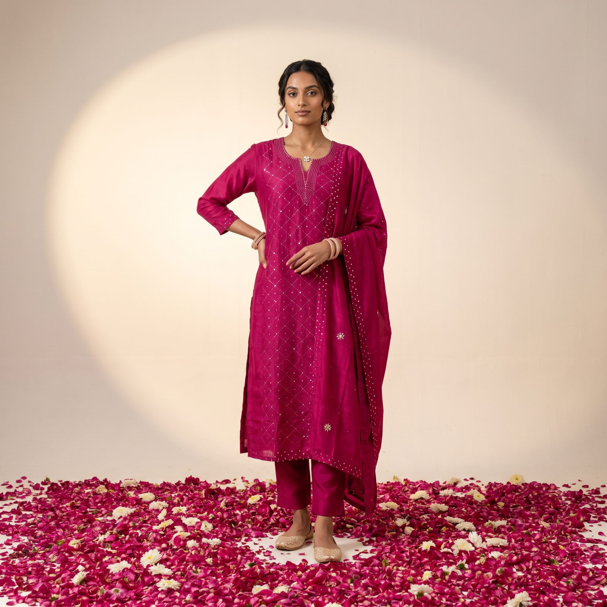 MUL CHANDERI (UNSTITCHED SUIT)