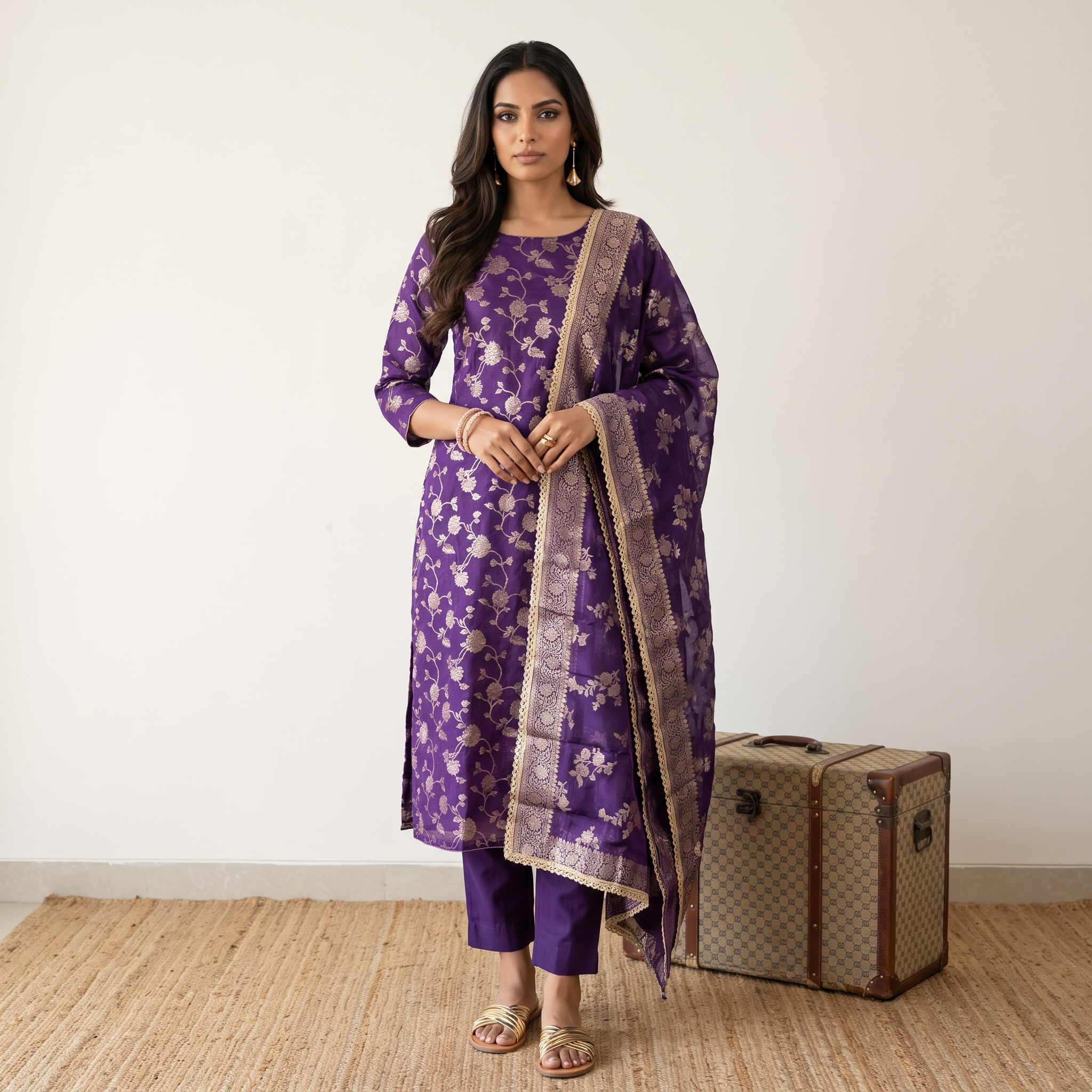 SATIN SILK (UNSTITCHED SUIT)