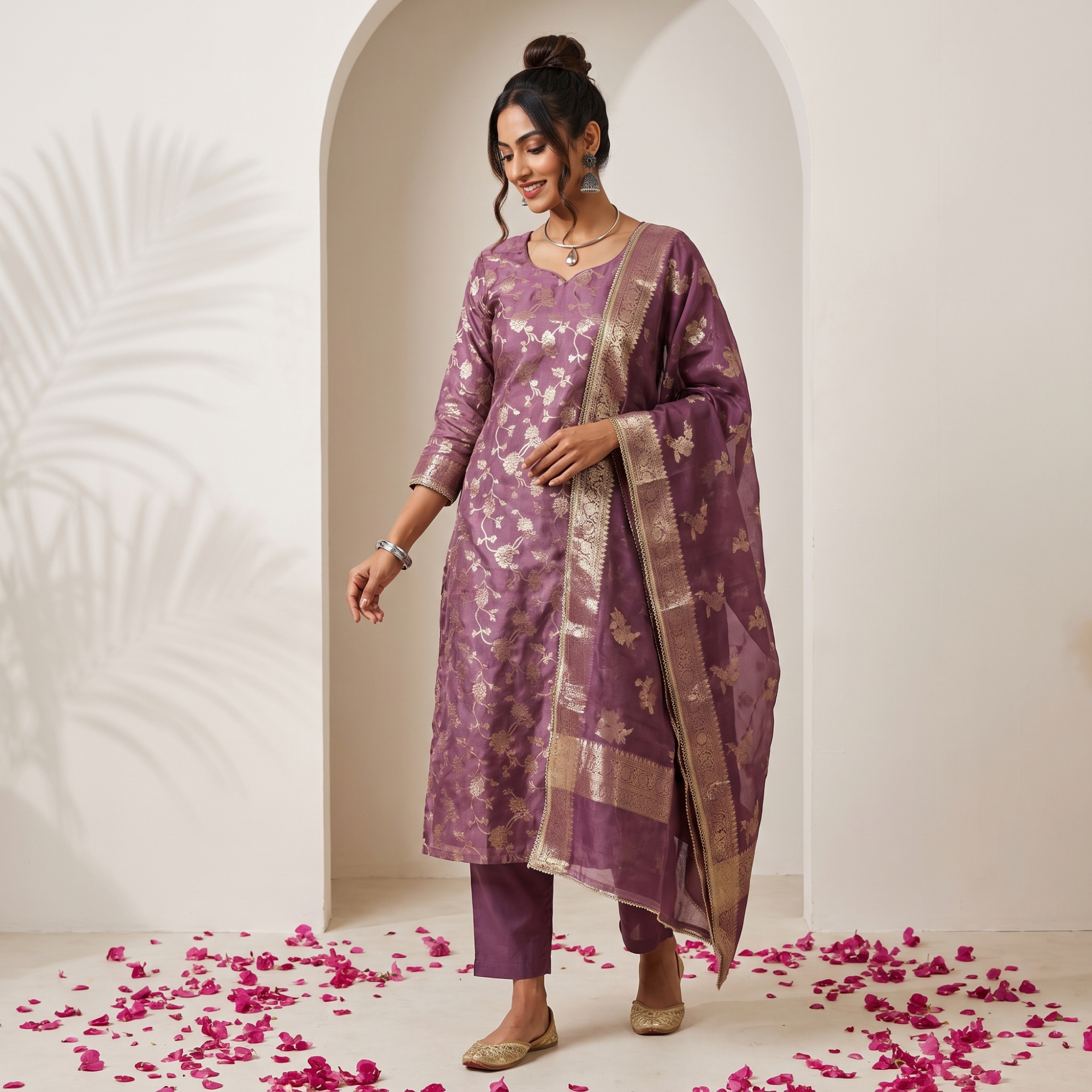 SATIN SILK (UNSTITCHED SUIT)