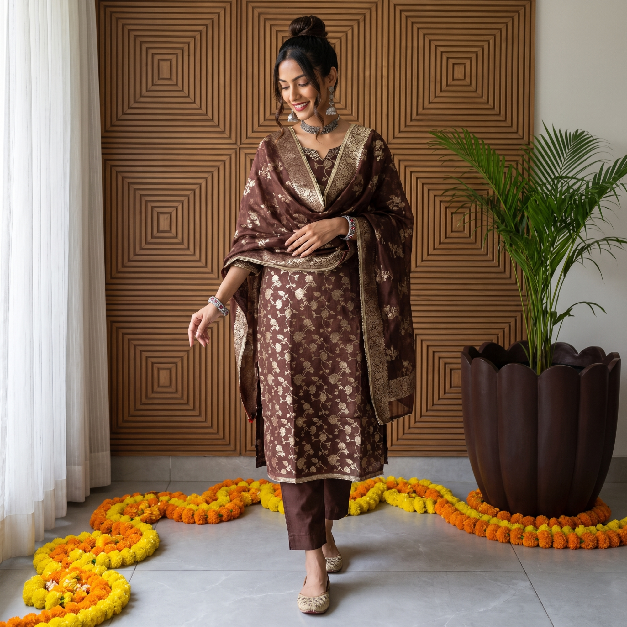 SATIN SILK (UNSTITCHED SUIT)