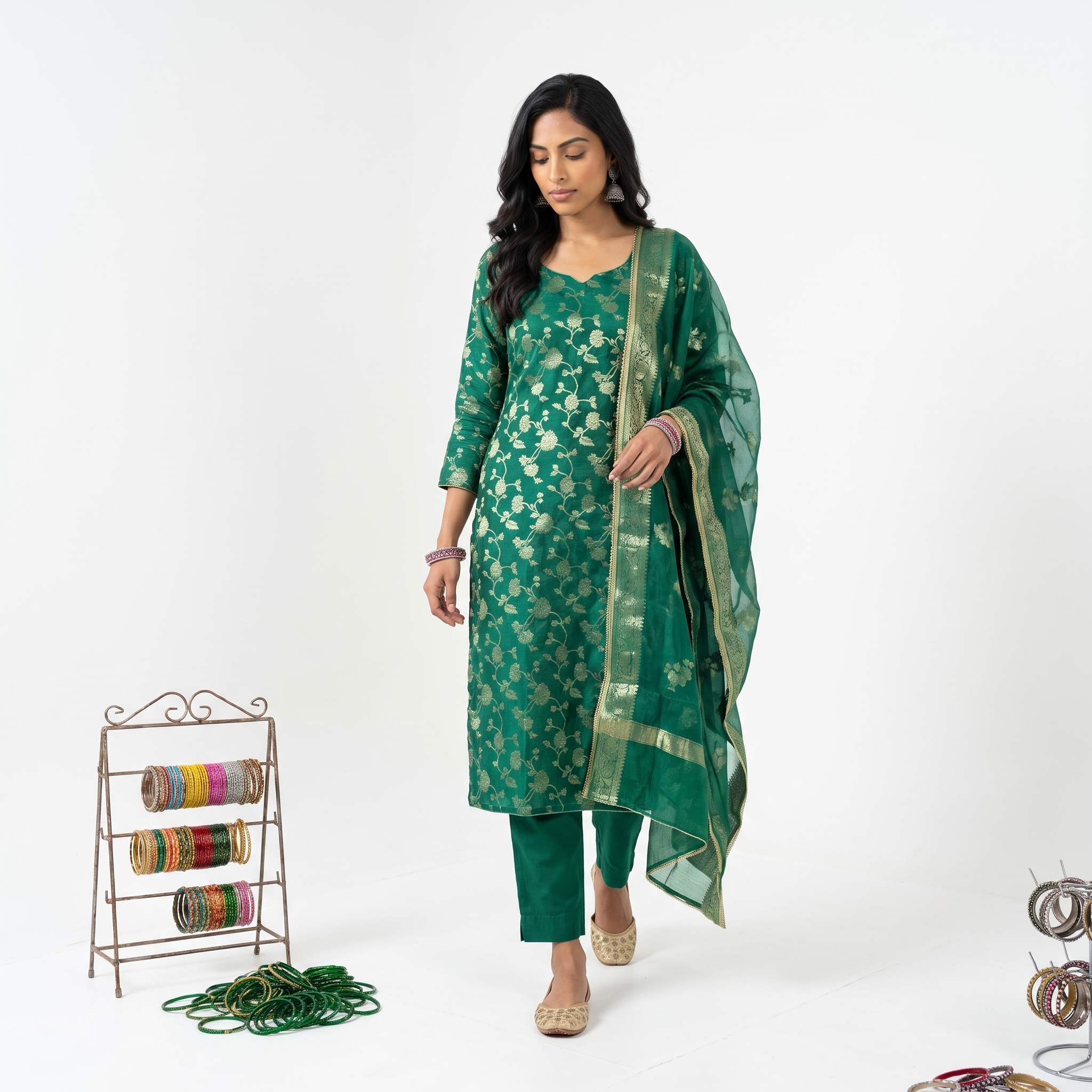 SATIN SILK (UNSTITCHED SUIT)