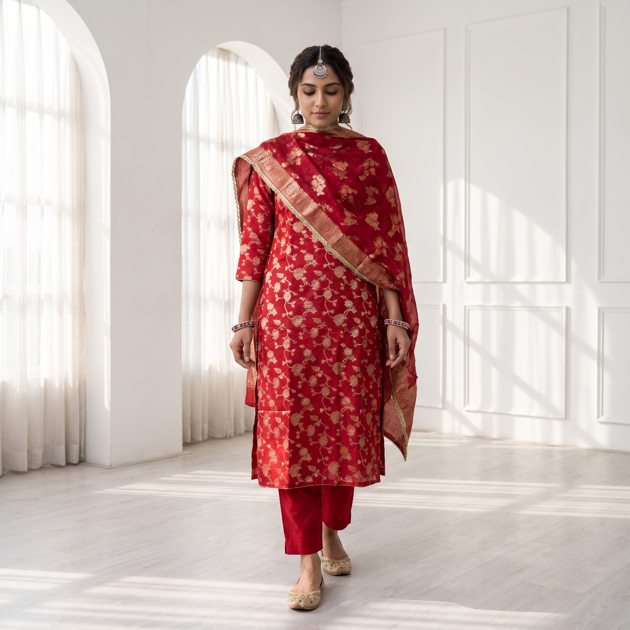 SATIN SILK (UNSTITCHED SUIT)