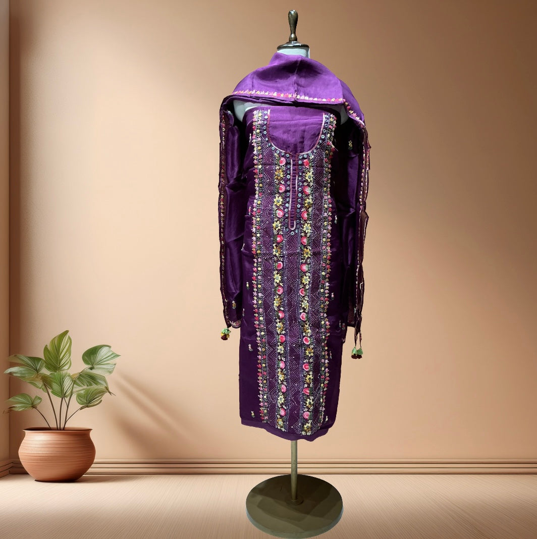 Pure Kora Silk Suit