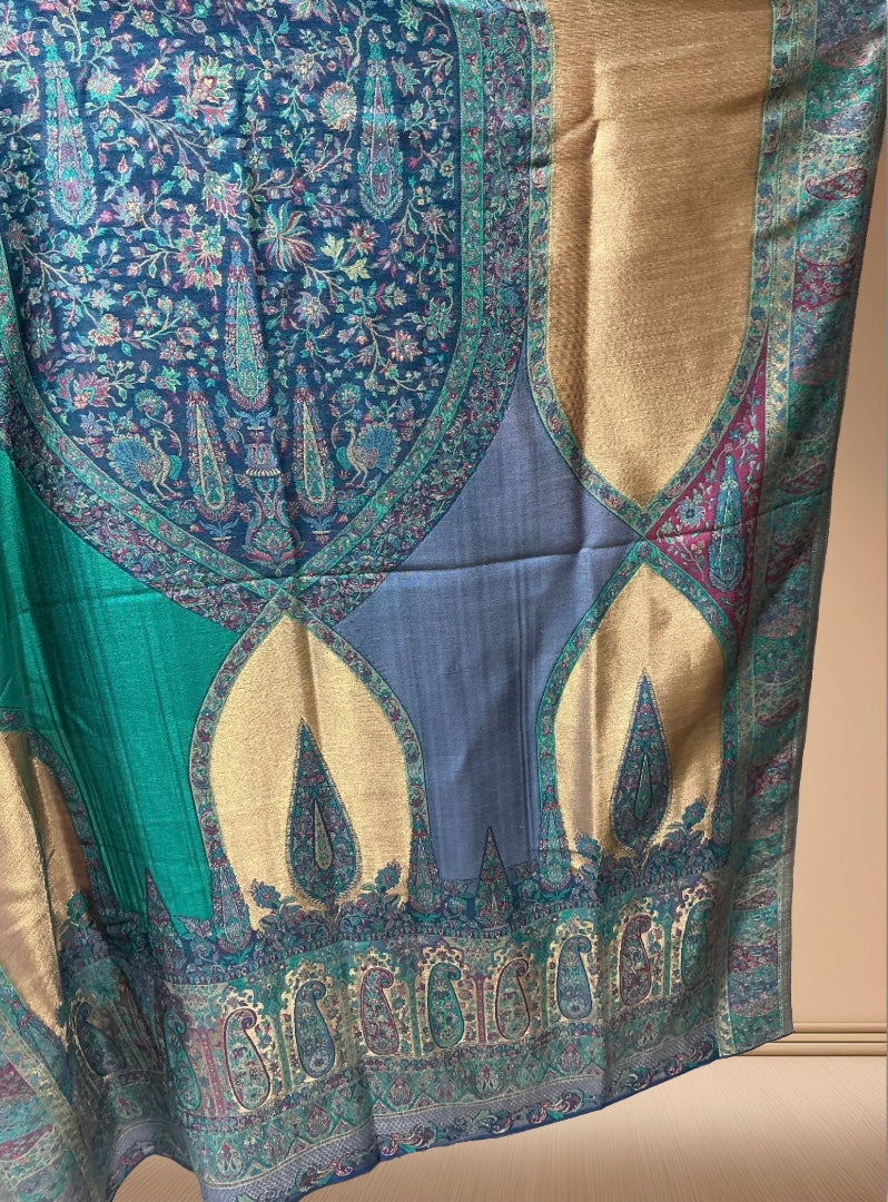 Organza Silk Suit With Weaving Dupatta