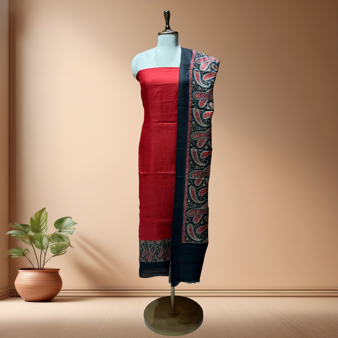 HANDLOOM PASHMINA SUIT WITH PASHMINA DUPATTA