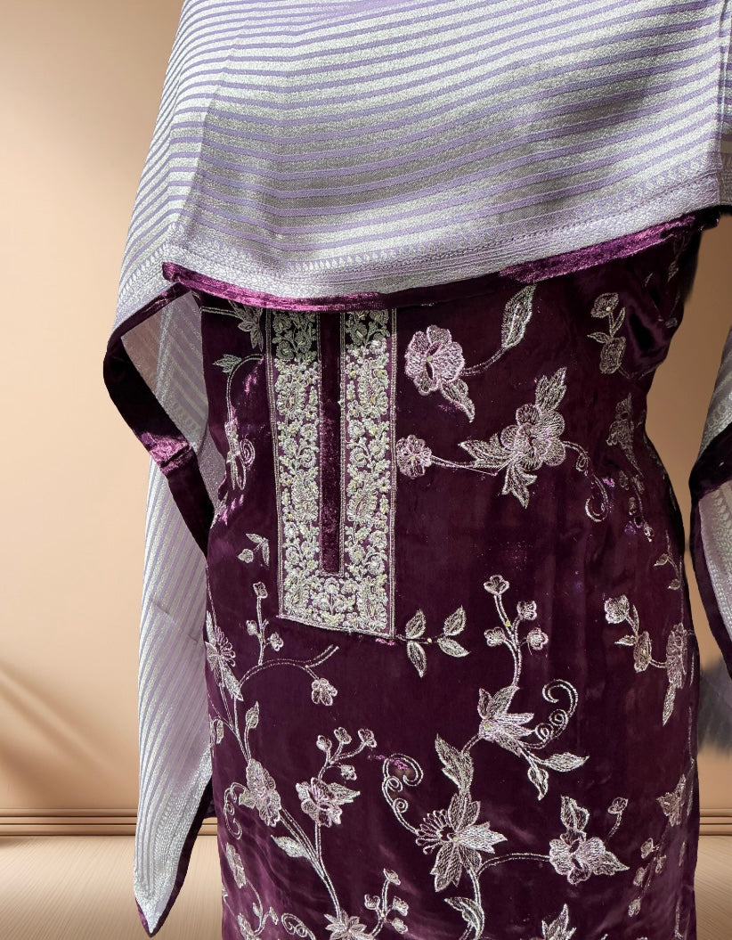 PURE SHANEEL SUIT WITH SILK WEAVING DUPATTA