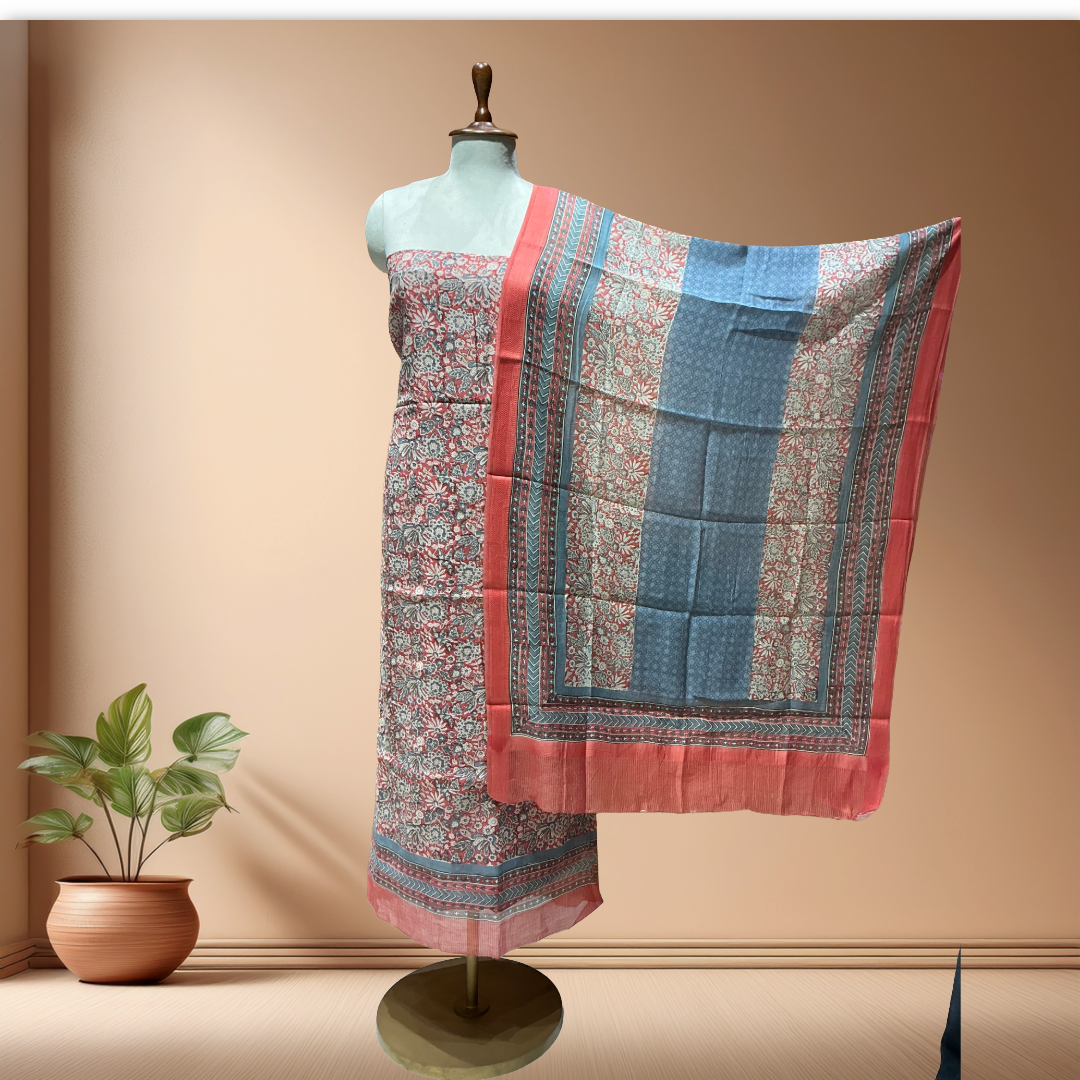 MUL CHANDERI SUIT IN BEAUTIFUL PRINTS