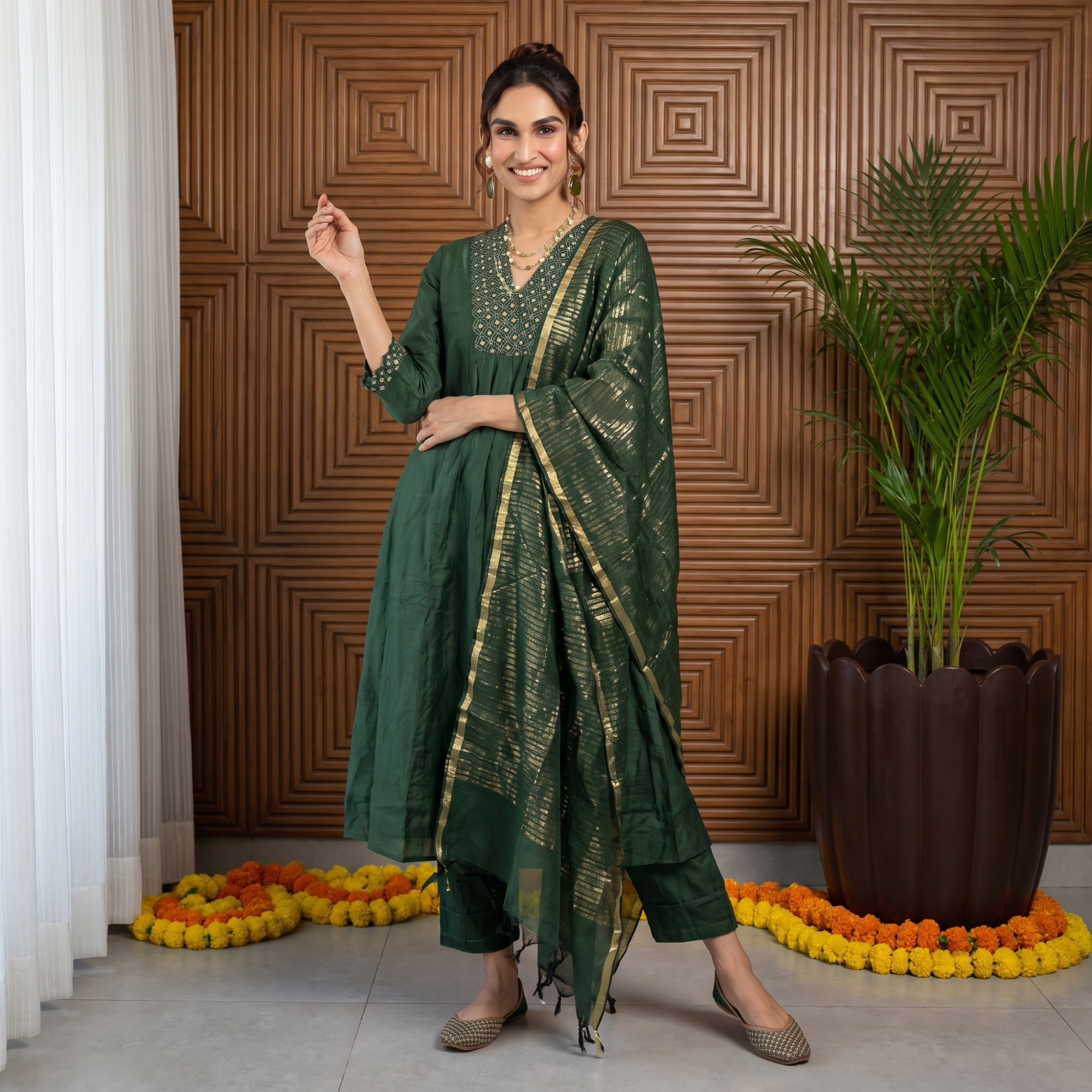 Readymade Dresses - GREEN