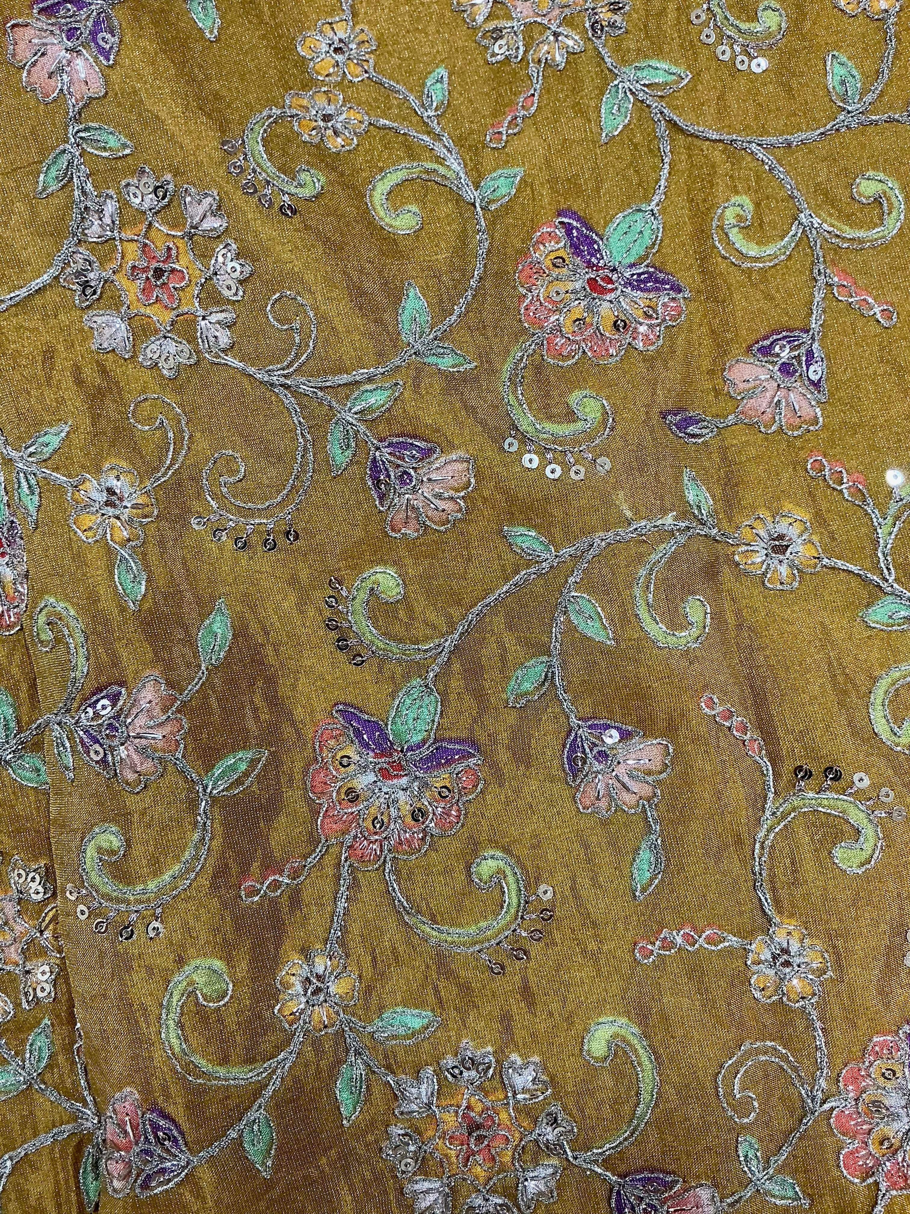 Embroidered Shimmer Fabrics