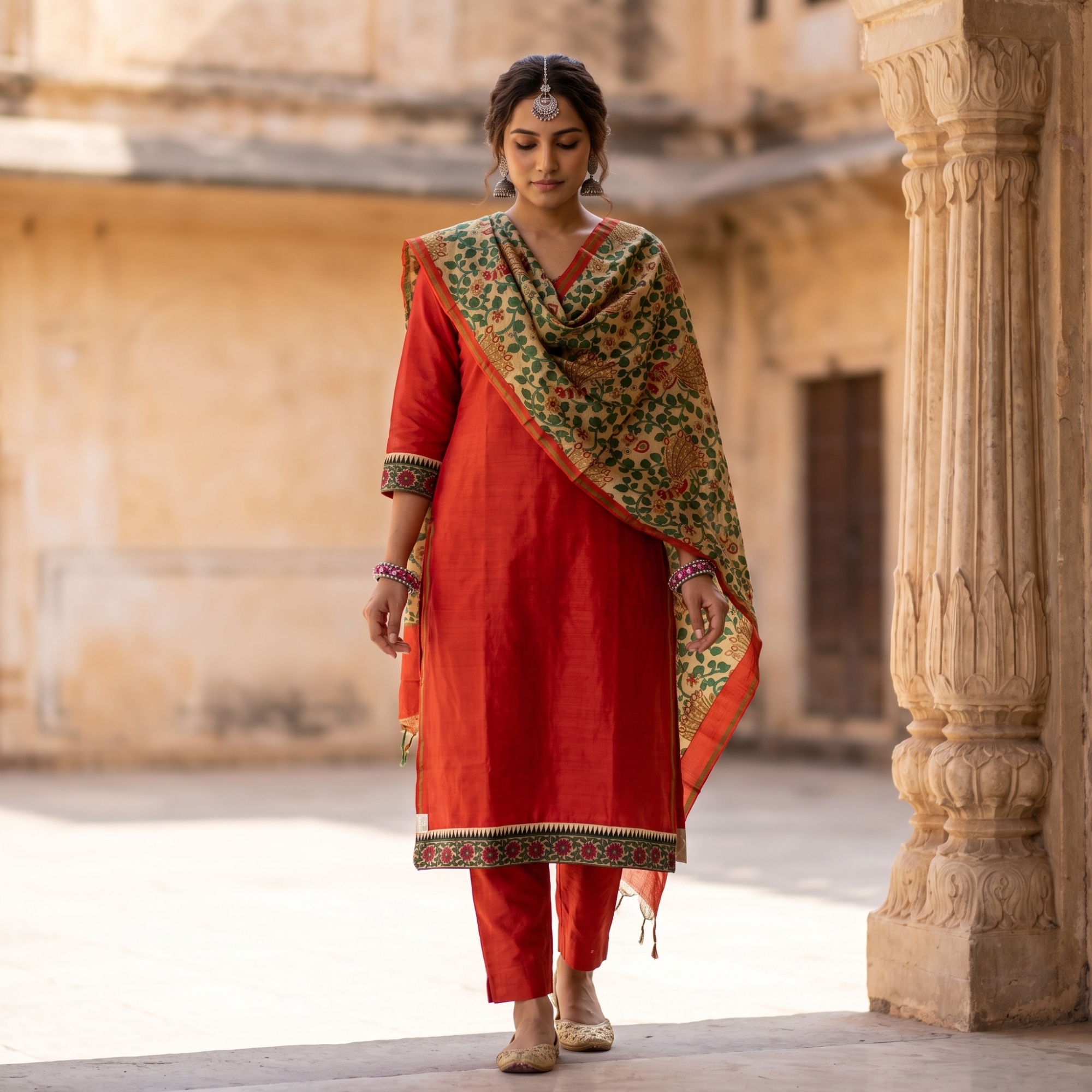 MAHESHWARI SILK ( UNSTITCHED SUIT)