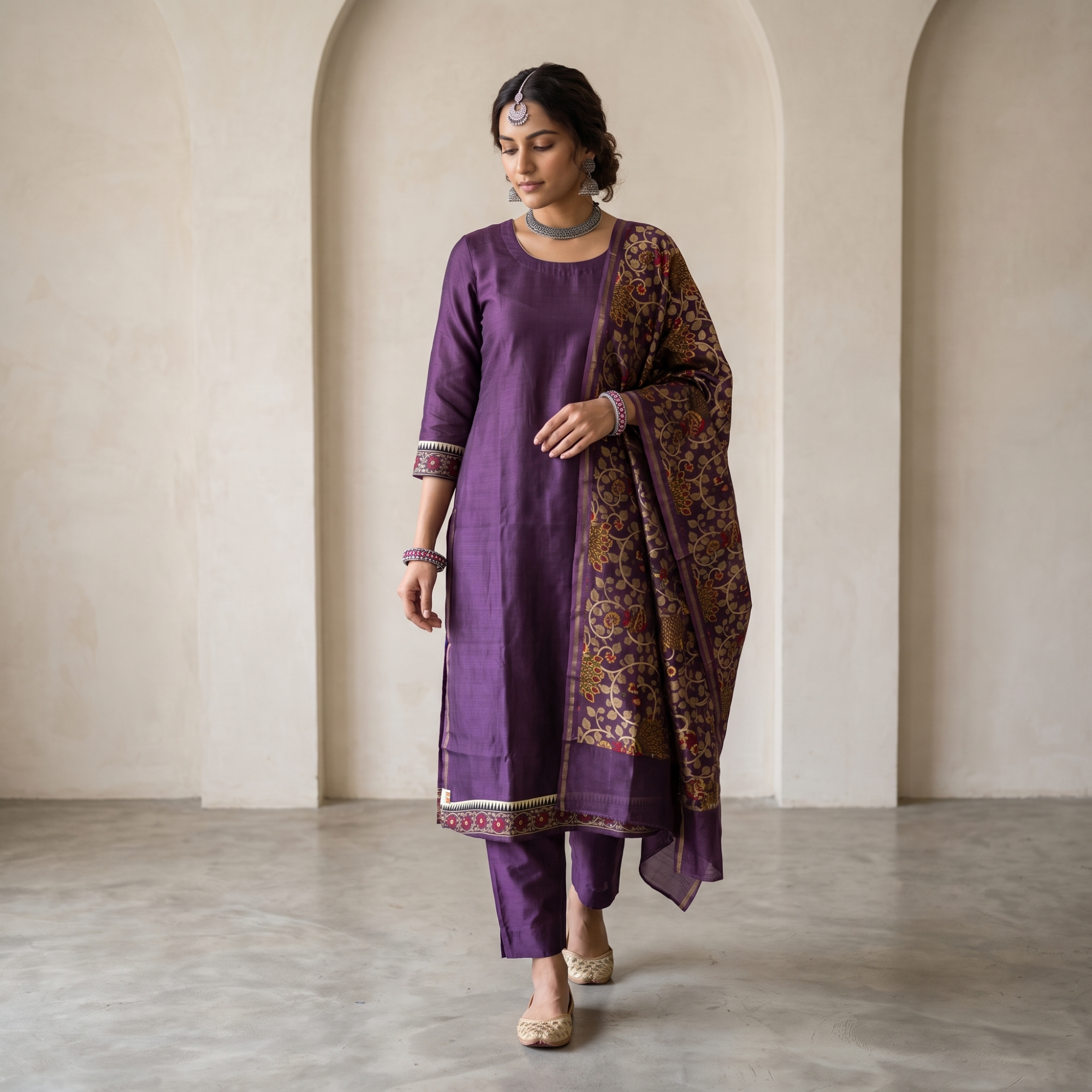 MAHESHWARI SILK ( UNSTITCHED SUIT)