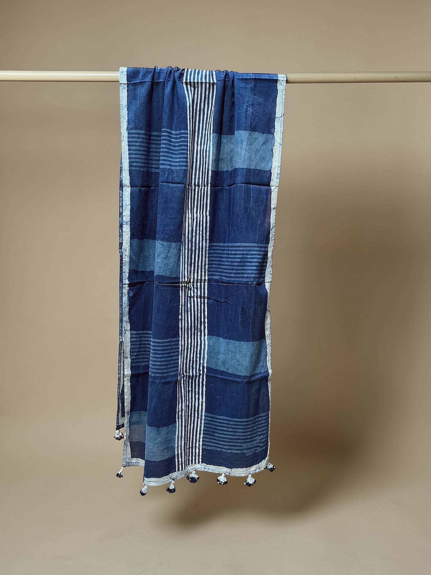 PREMIUM ORGANIC COTTON STOLE (INDIGO)