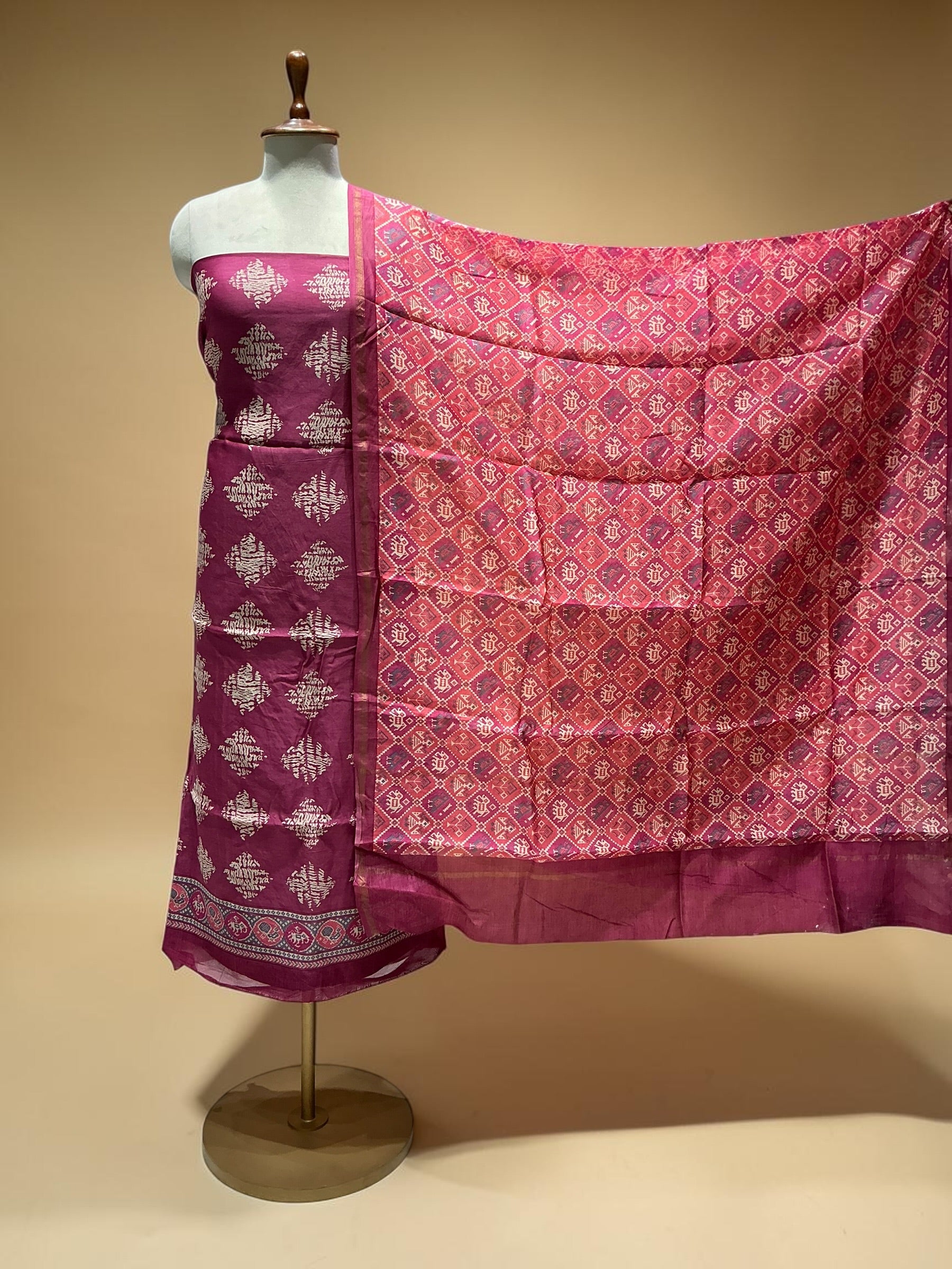MAHESHWARI SILK SUIT IN BEAUTIFUL PRINTS