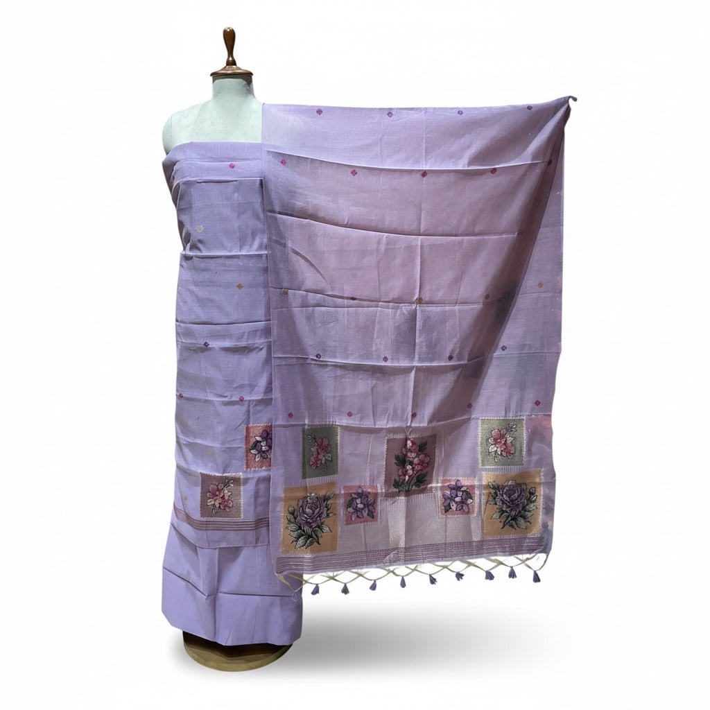 JAMDANI SUIT WITH BEAUTIFUL FLOWER MOTIFS