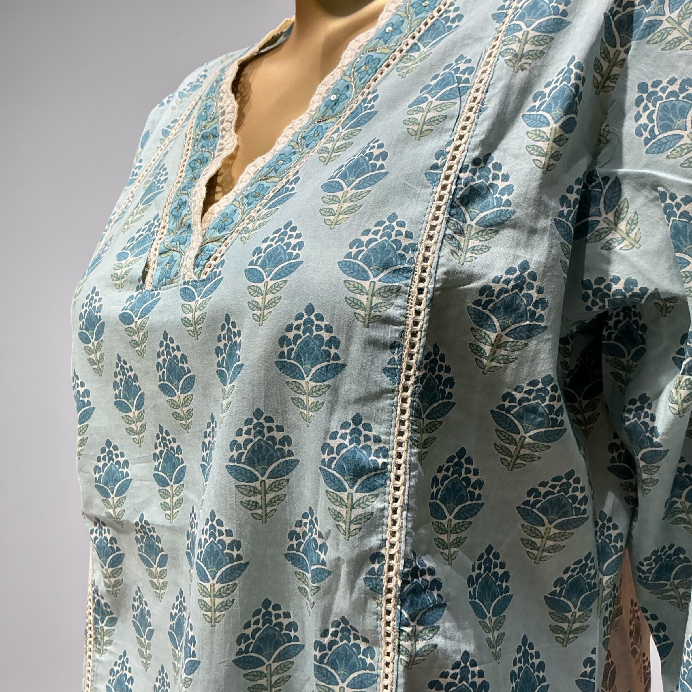 PURE COTTON KURTI SET
