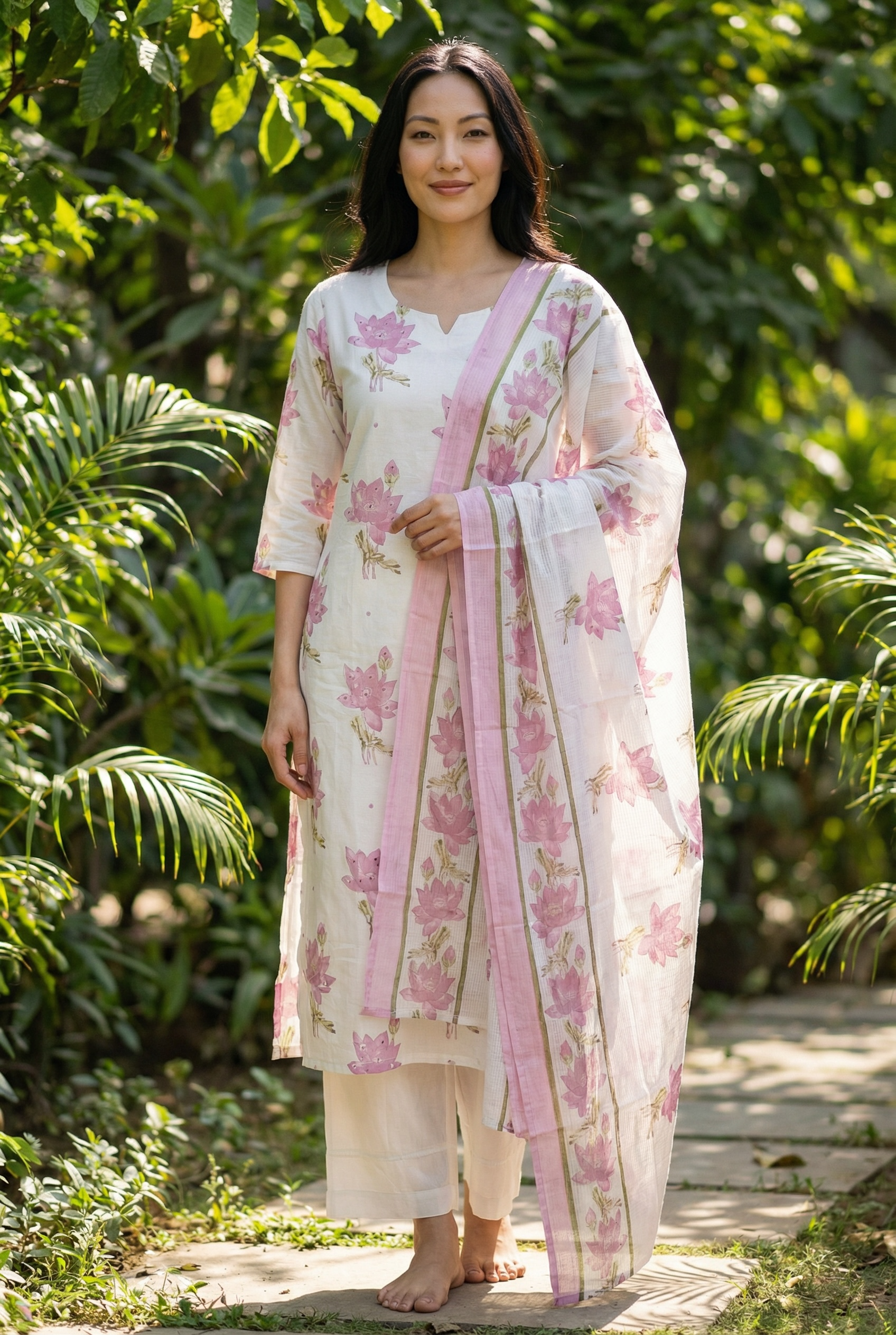 PURE COTTON KURTI SET