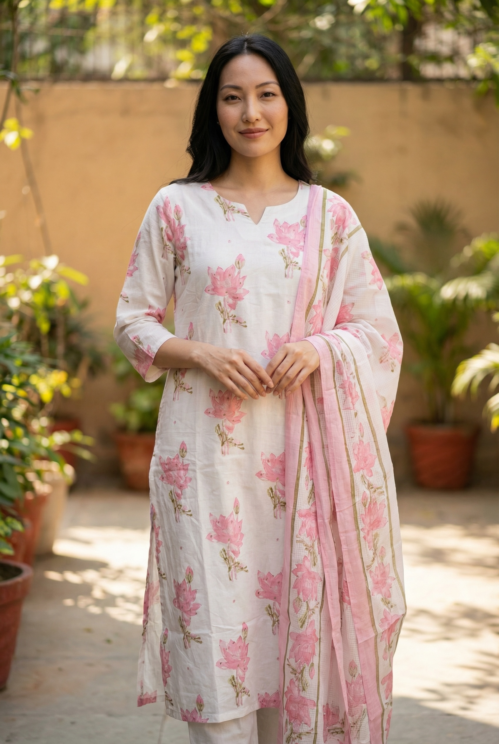 PURE COTTON KURTI SET