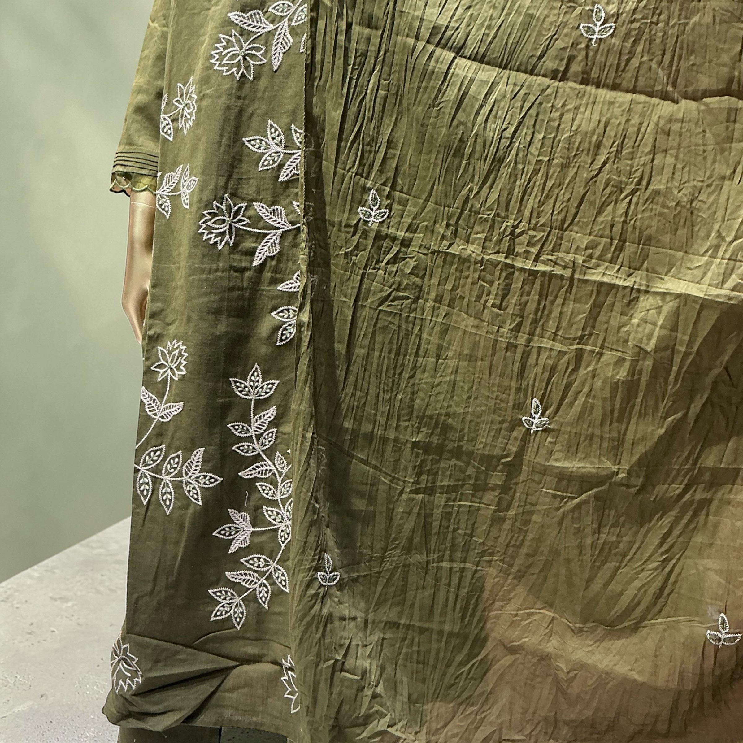 COTTON LINEN KURTI SET