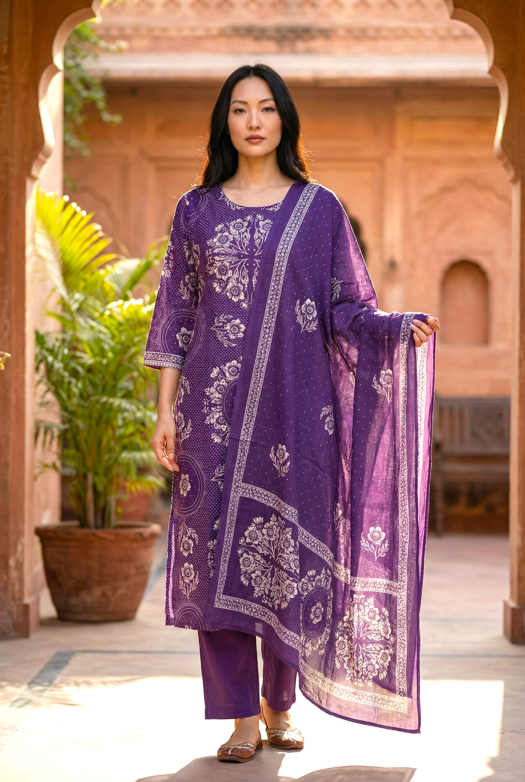 pure cotton kuurti set