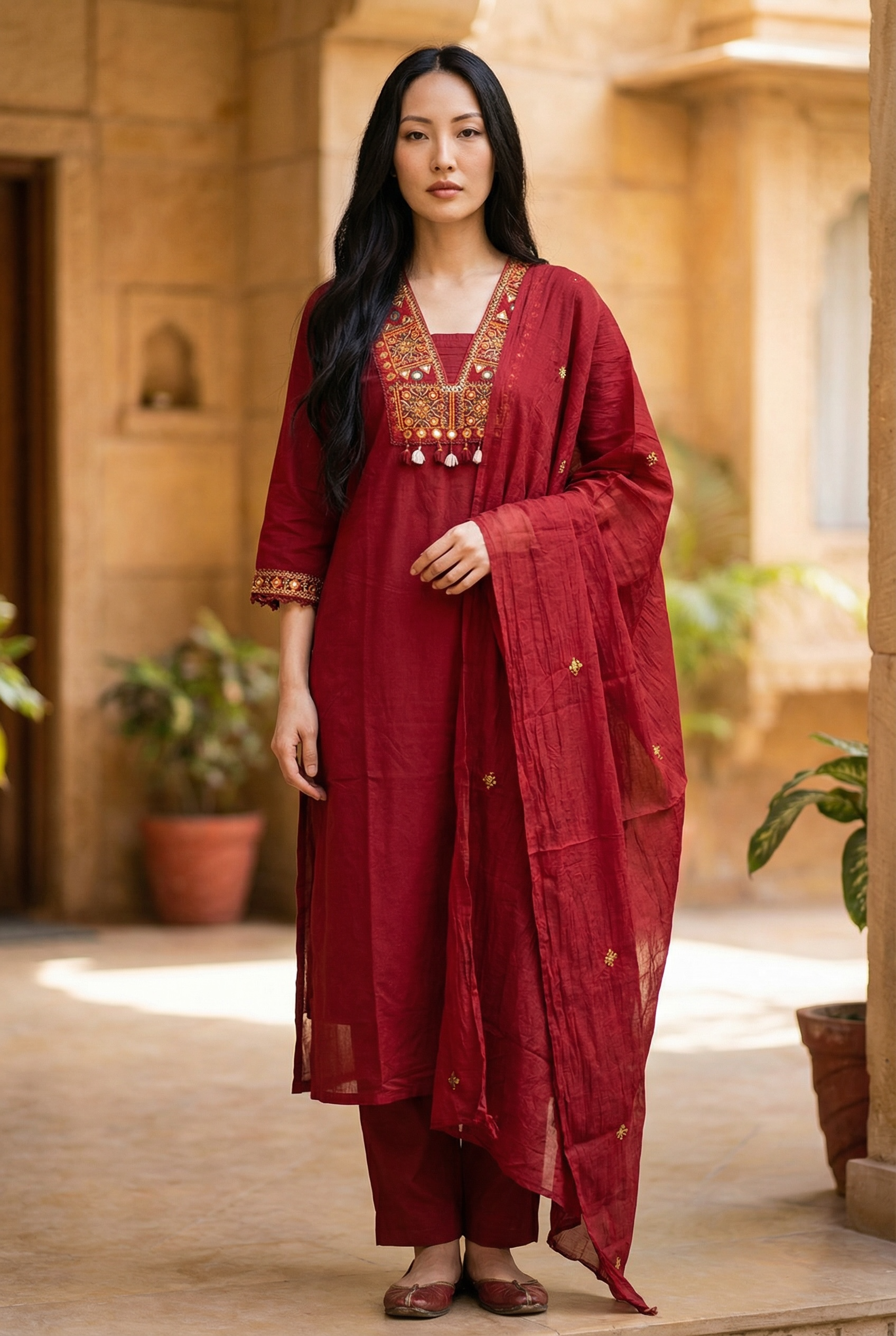 MUL COTTON KURTI SET