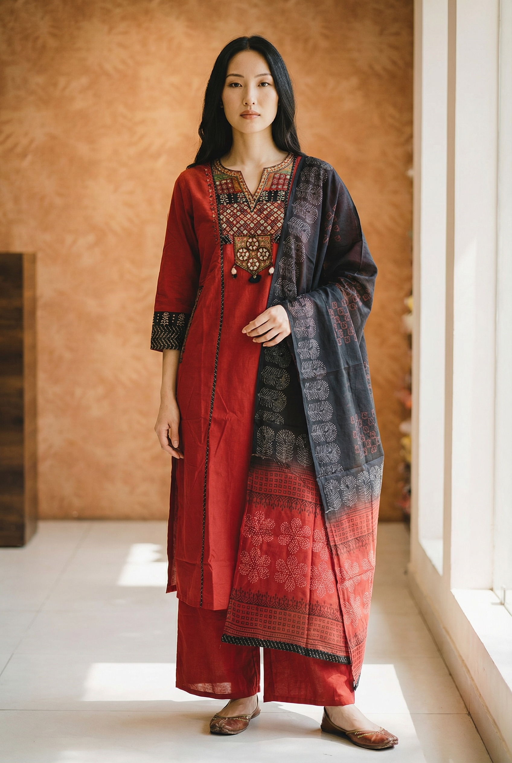 PURE COTTON KURTI SET