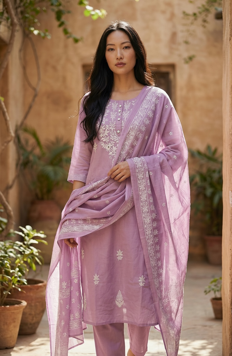 MUL COTTON KURTI SET