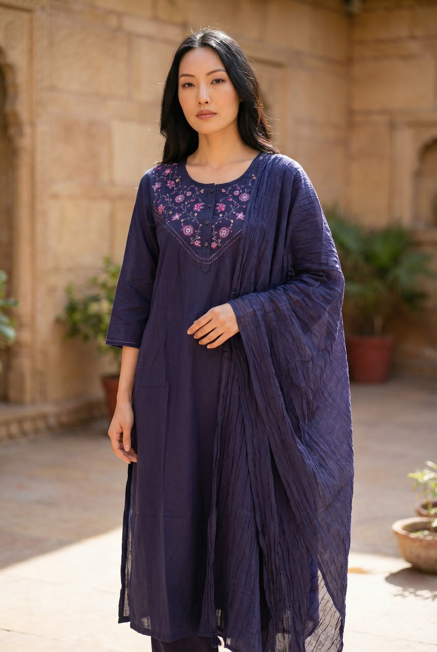 PURE COTTON KURTI SET