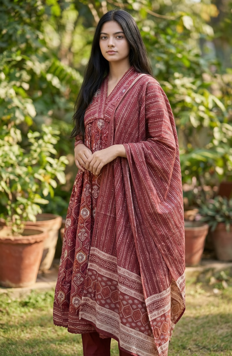 PURE COTTON KURTI SET
