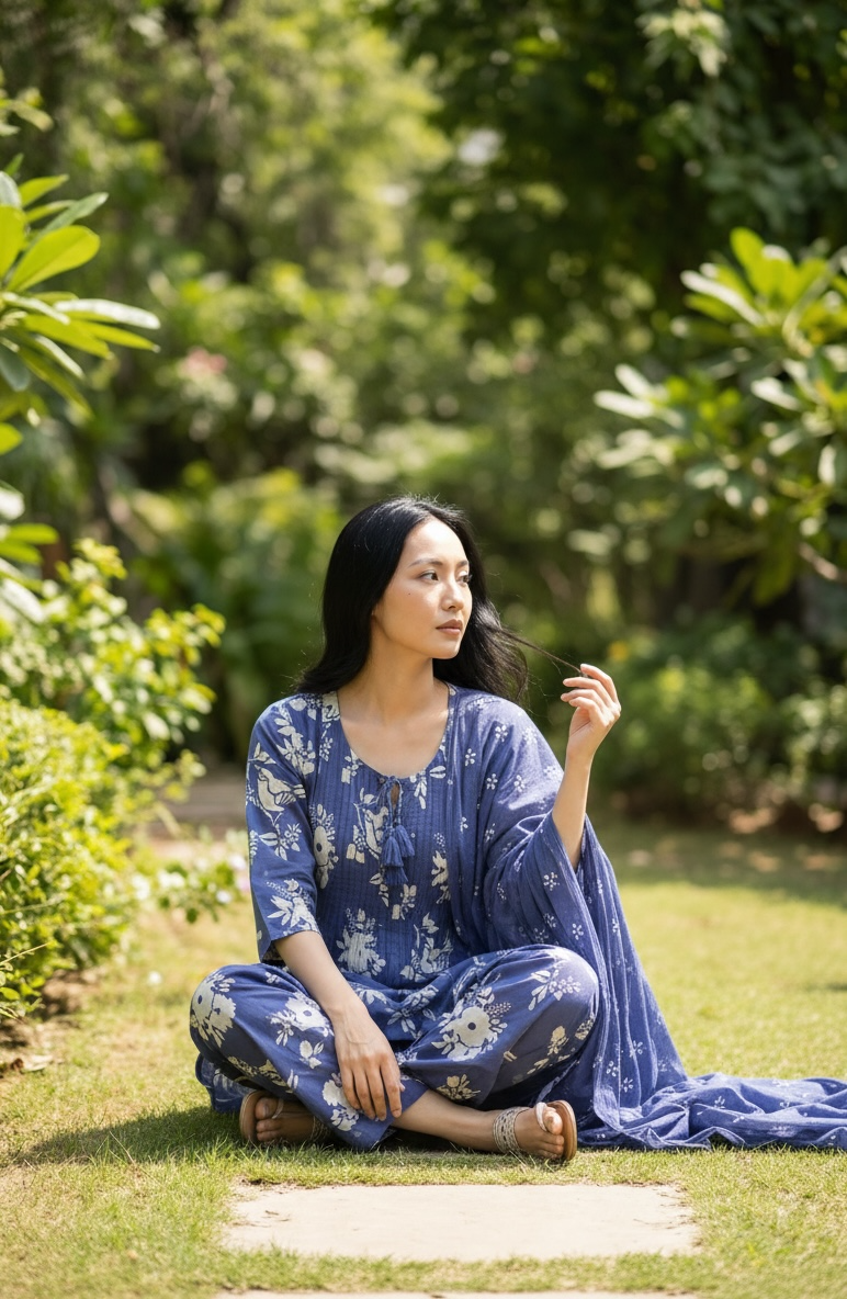 PURE COTTON KURTI SET