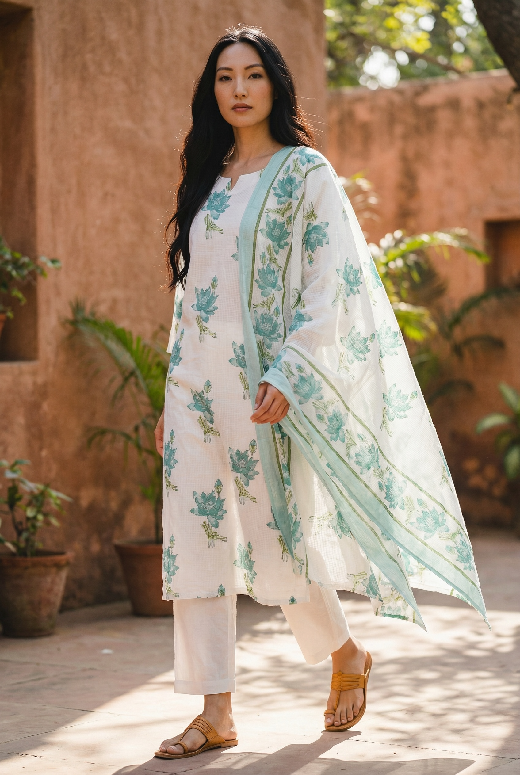 PURE COTTON KURTI SET