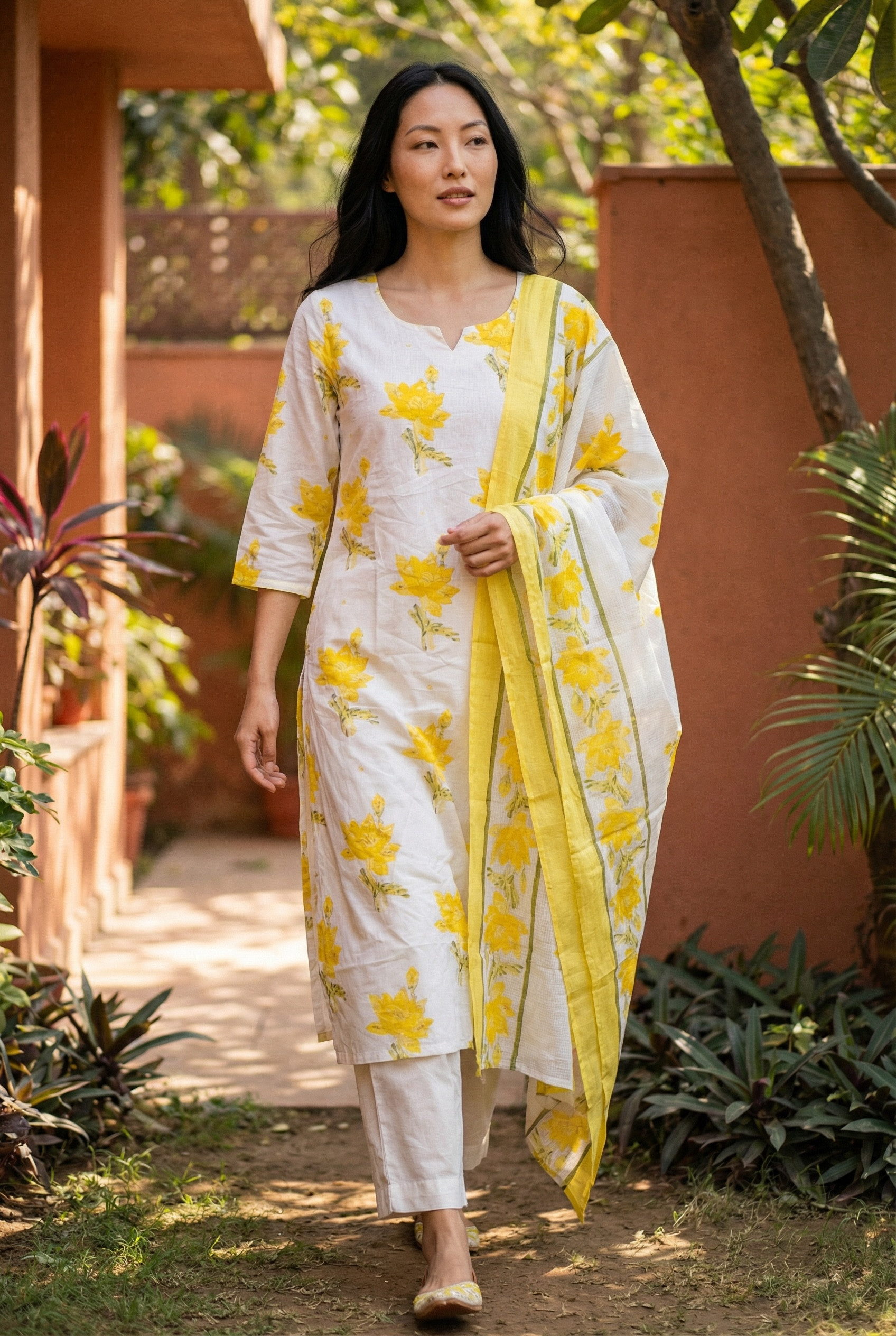 PURE COTTON KURTI SET