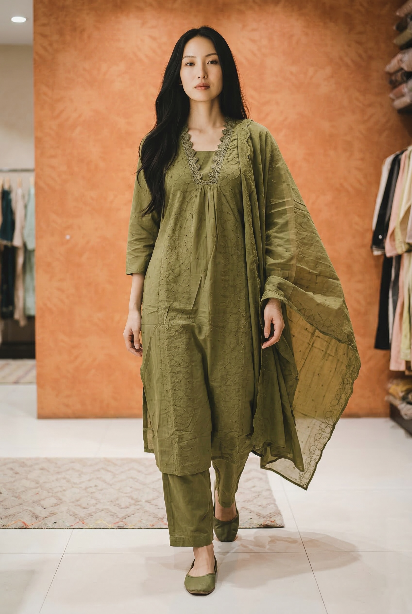 PURE COTTON KURTI SET
