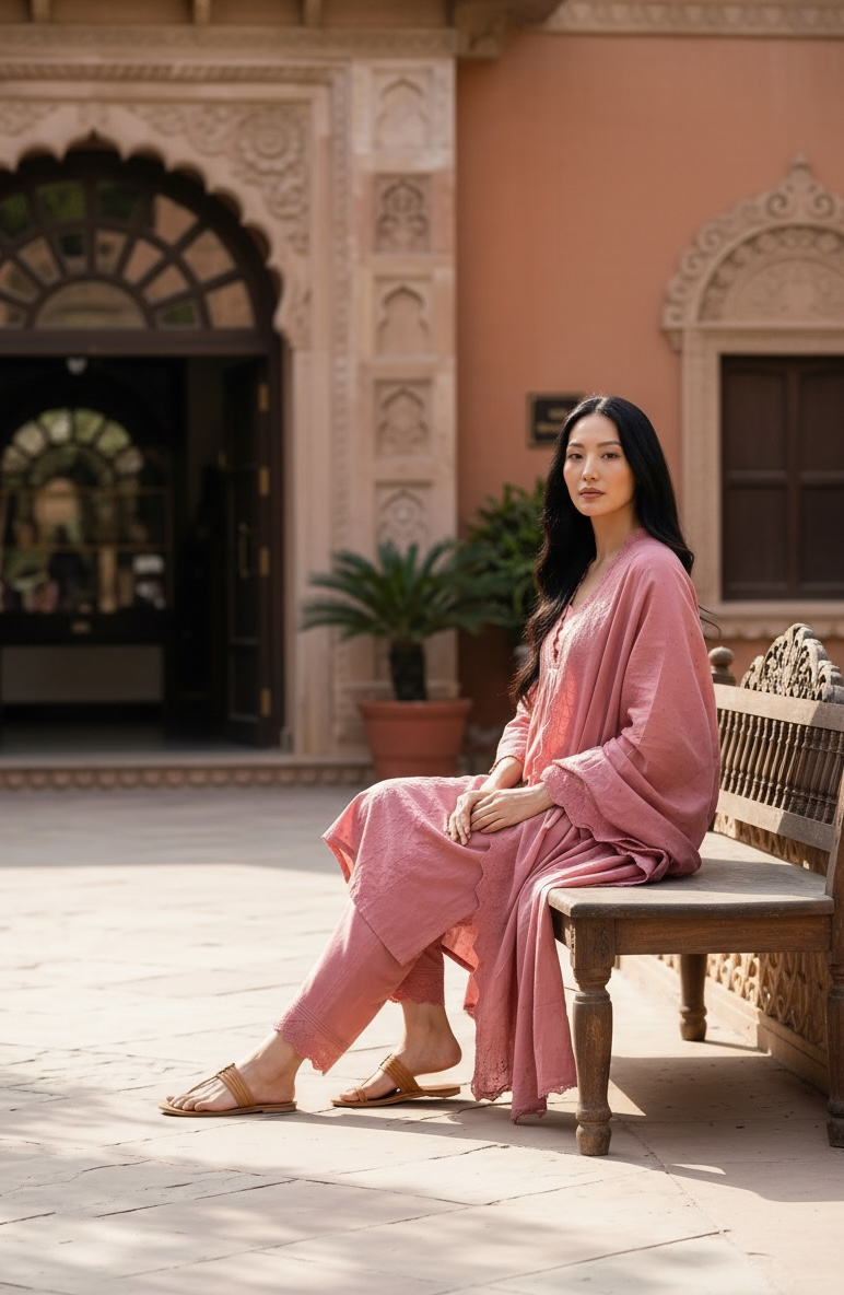PURE COTTON KURTI SET