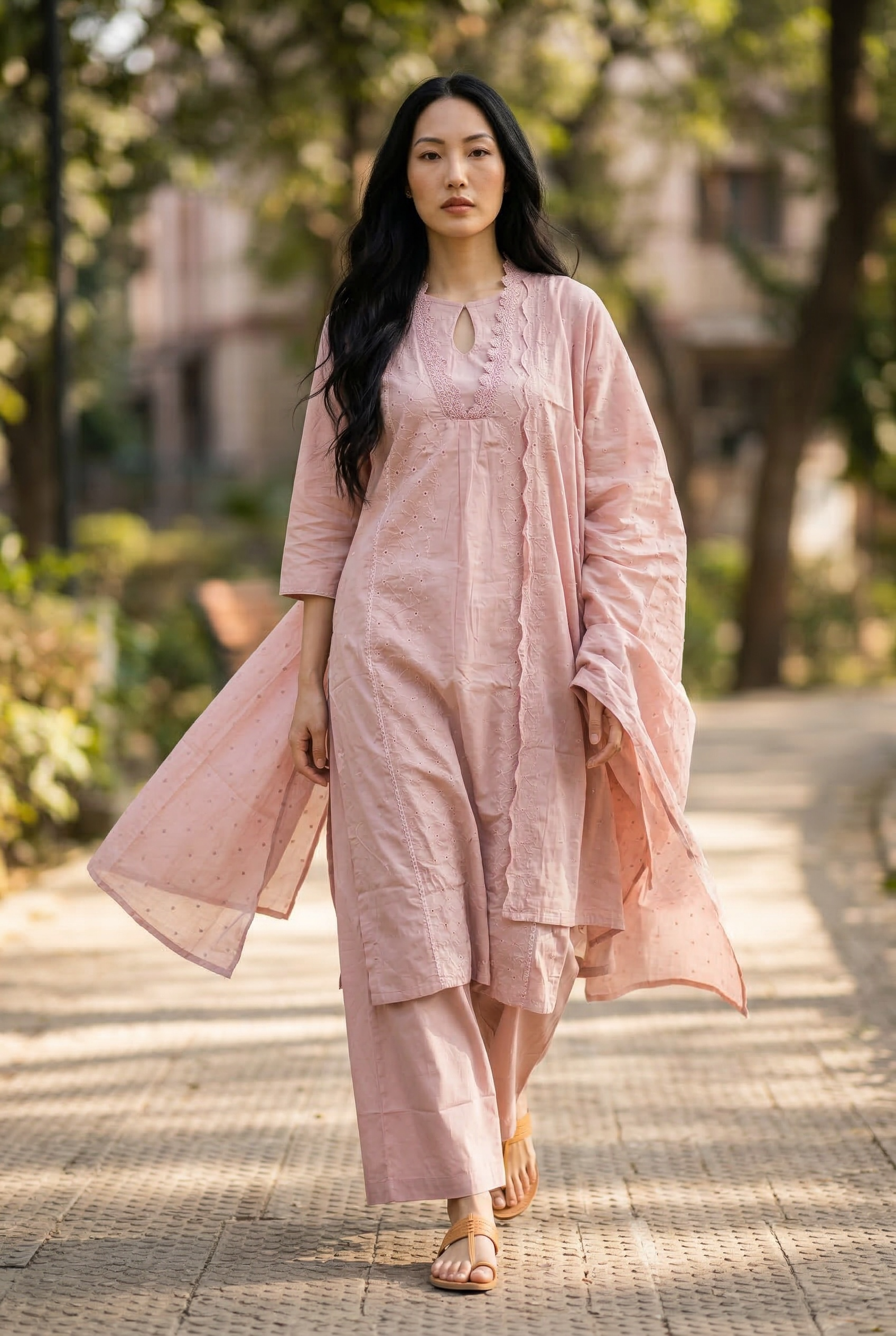PURE COTTON KURTI SET
