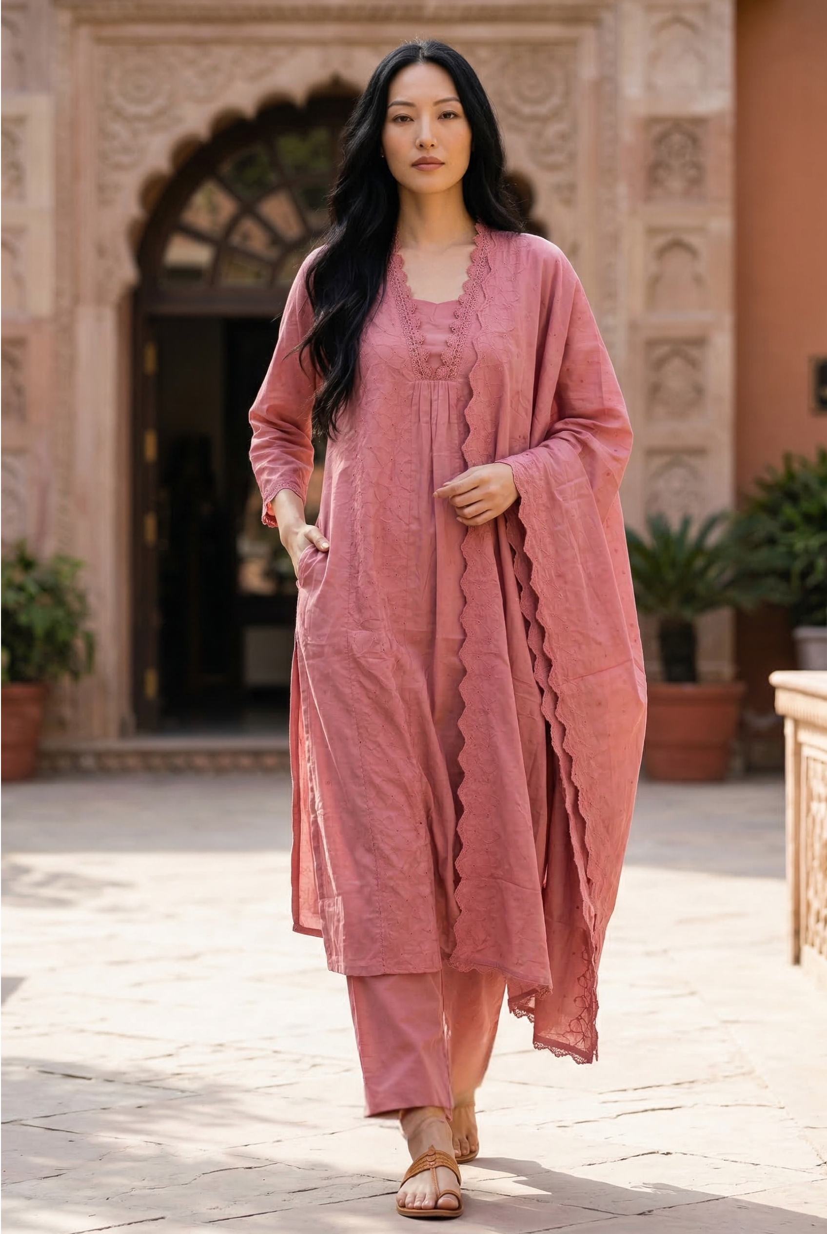 PURE COTTON KURTI SET