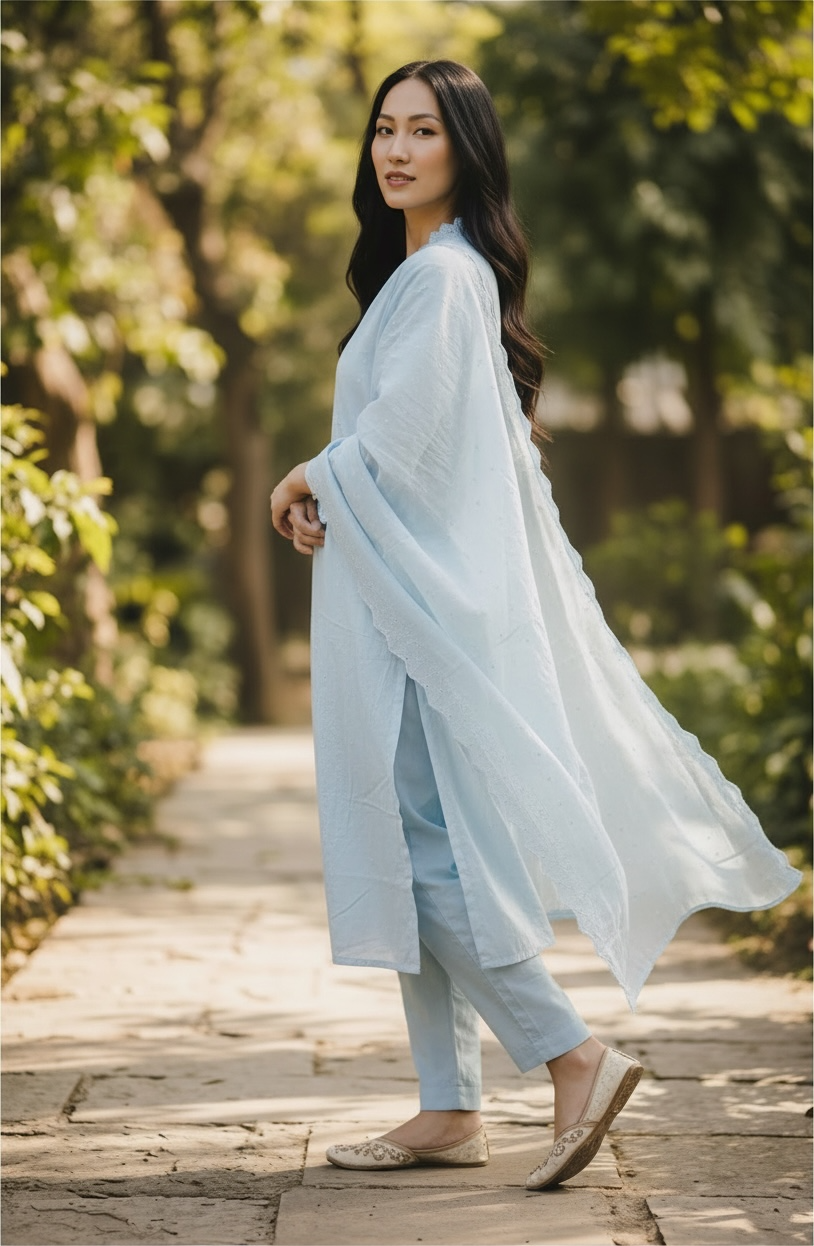PURE COTTON KURTI SET