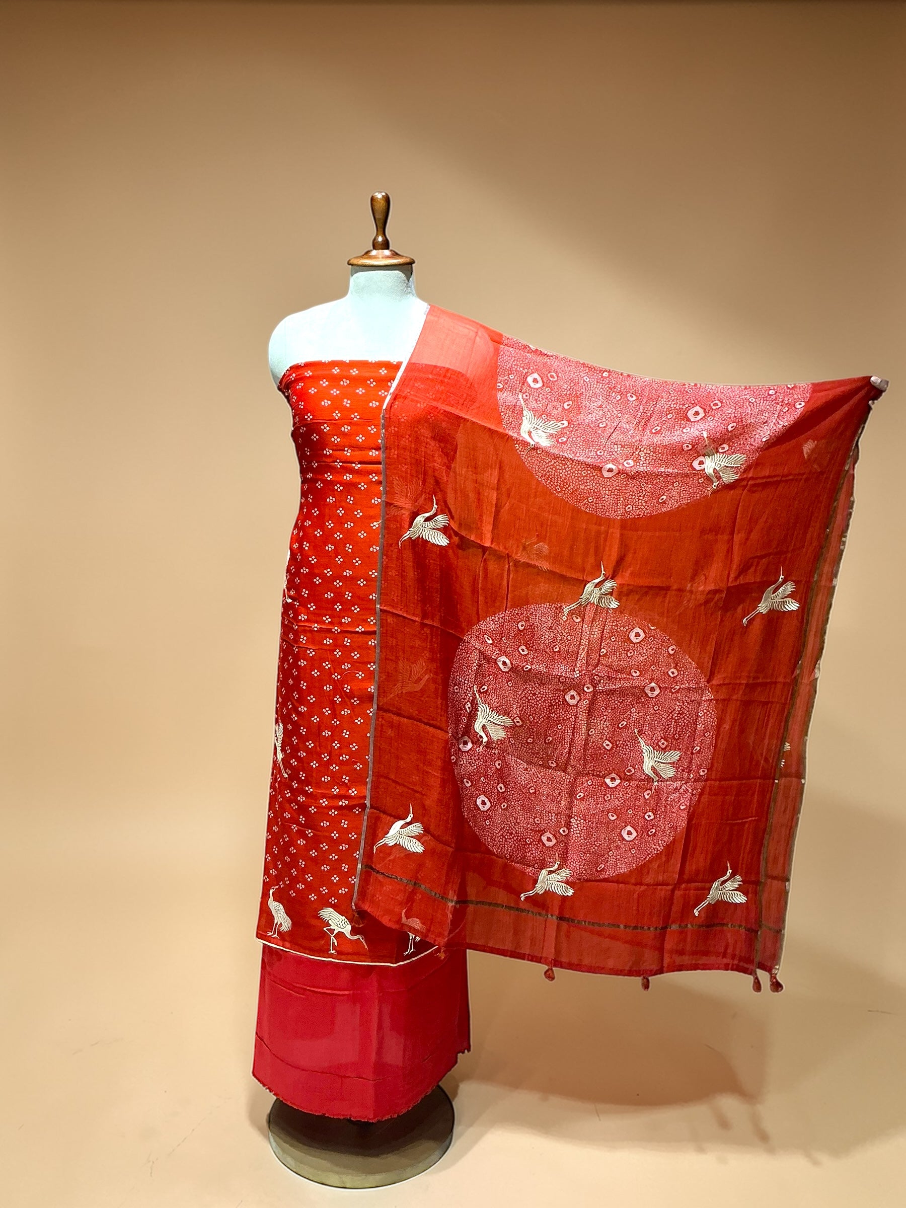 Premium Chanderi Unstitched Suit 