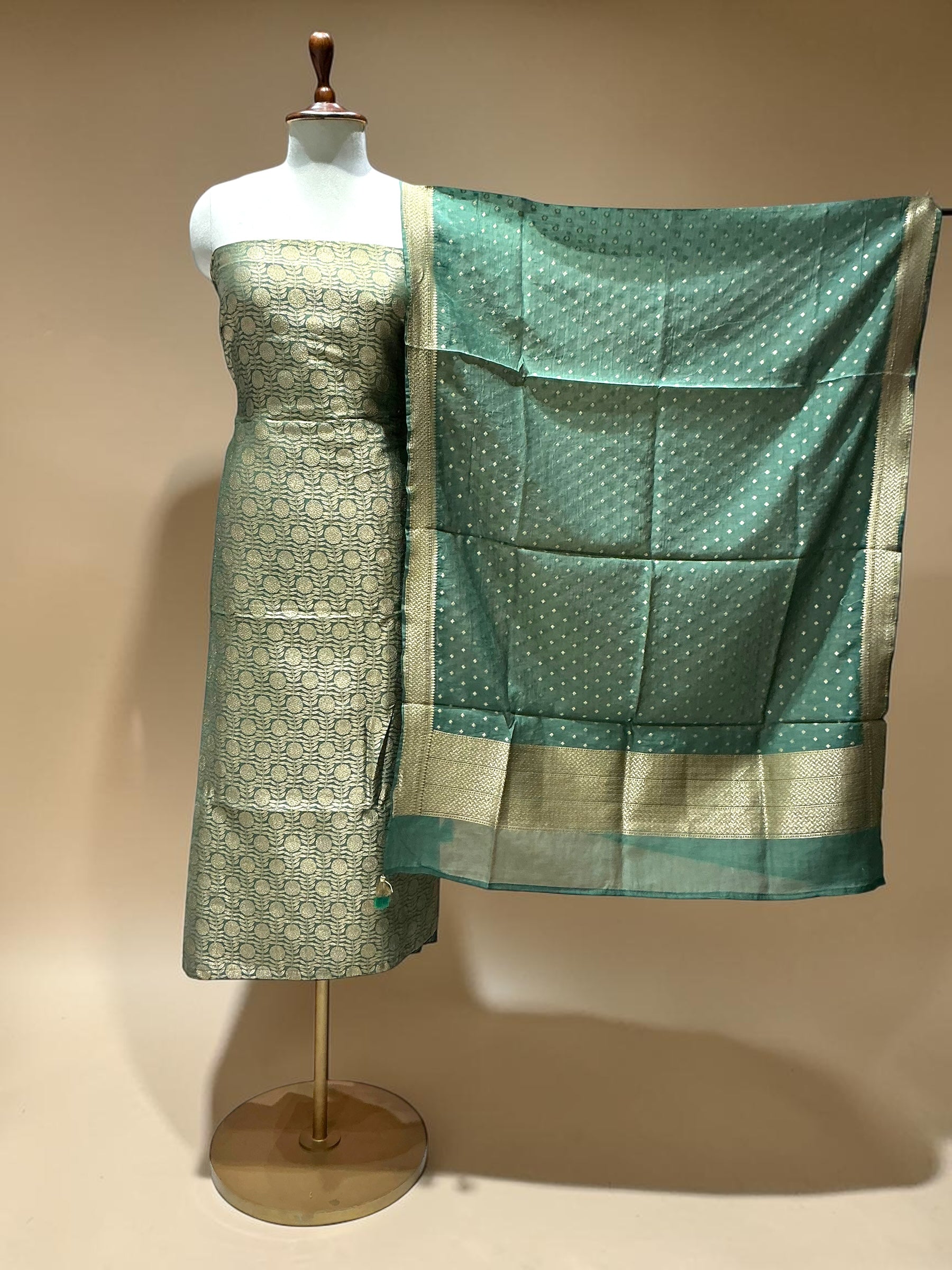 MUL CHANDERI WEAVING SUIT
