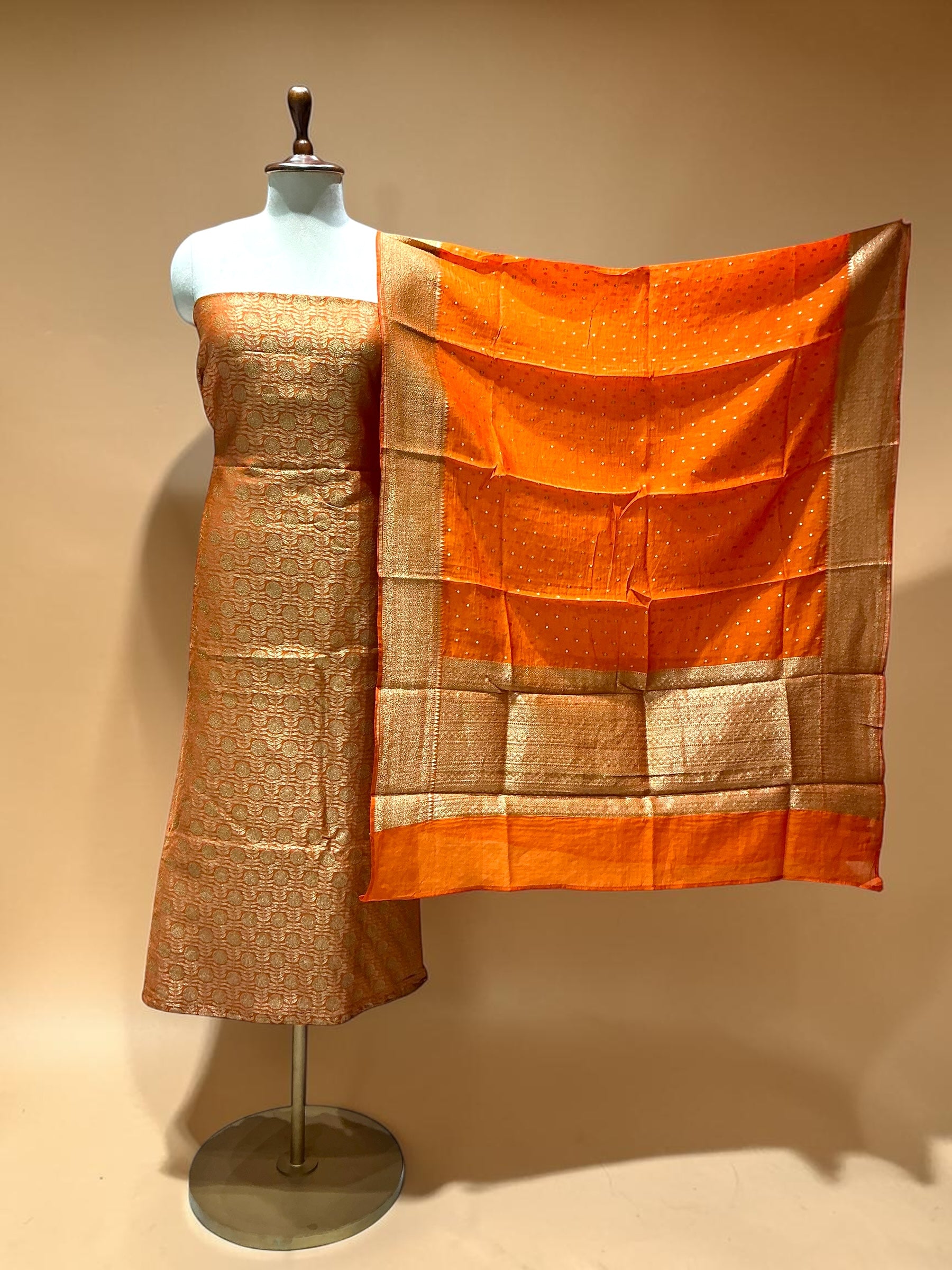 MUL CHANDERI WEAVING SUIT