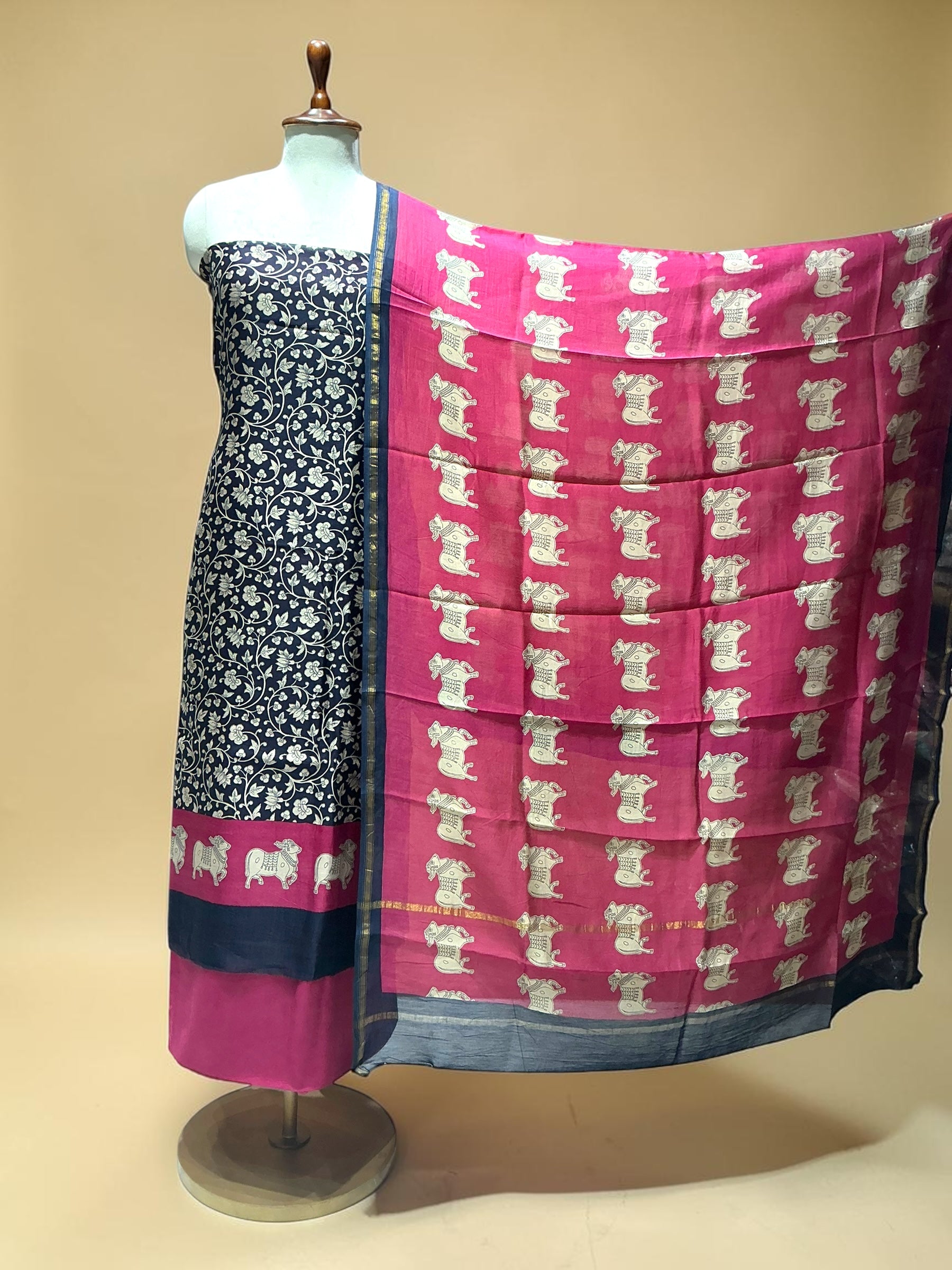 MAHESHWARI SILK SUIT IN BEAUTIFUL PRINTS