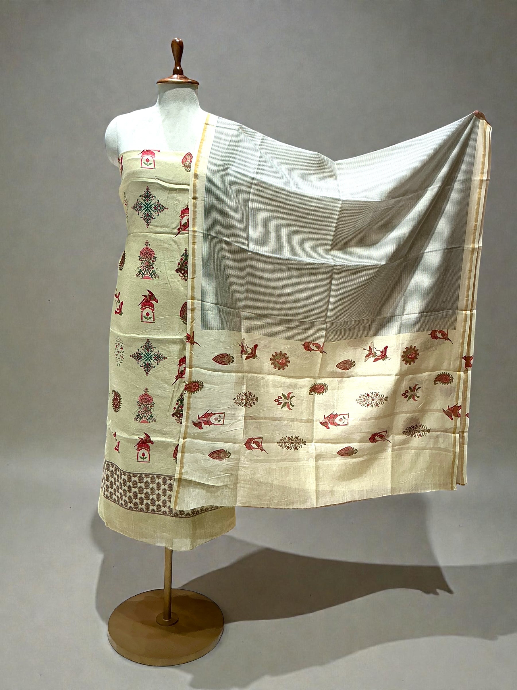 Maheshwari Silk Suit with Maheshwari Silk Dupatta