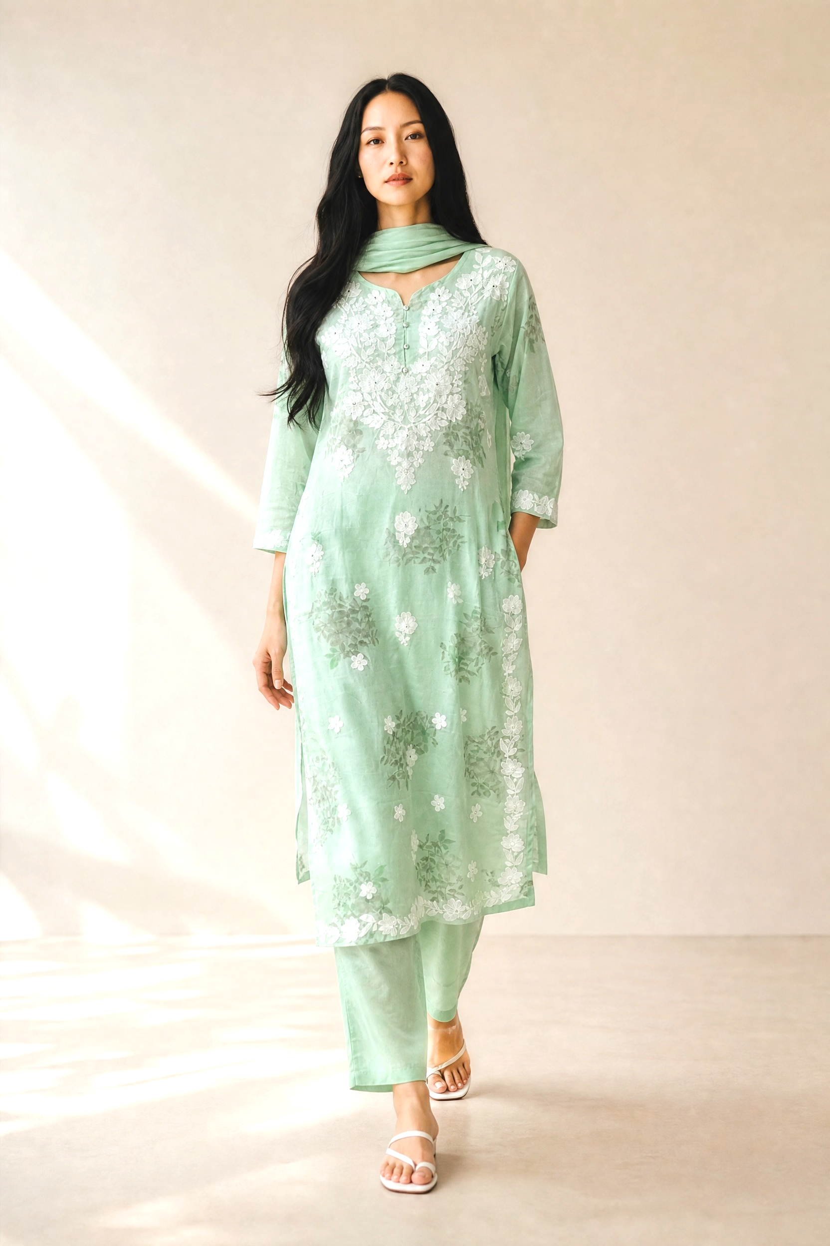 PURE MUL COTTON KURTI-SET
