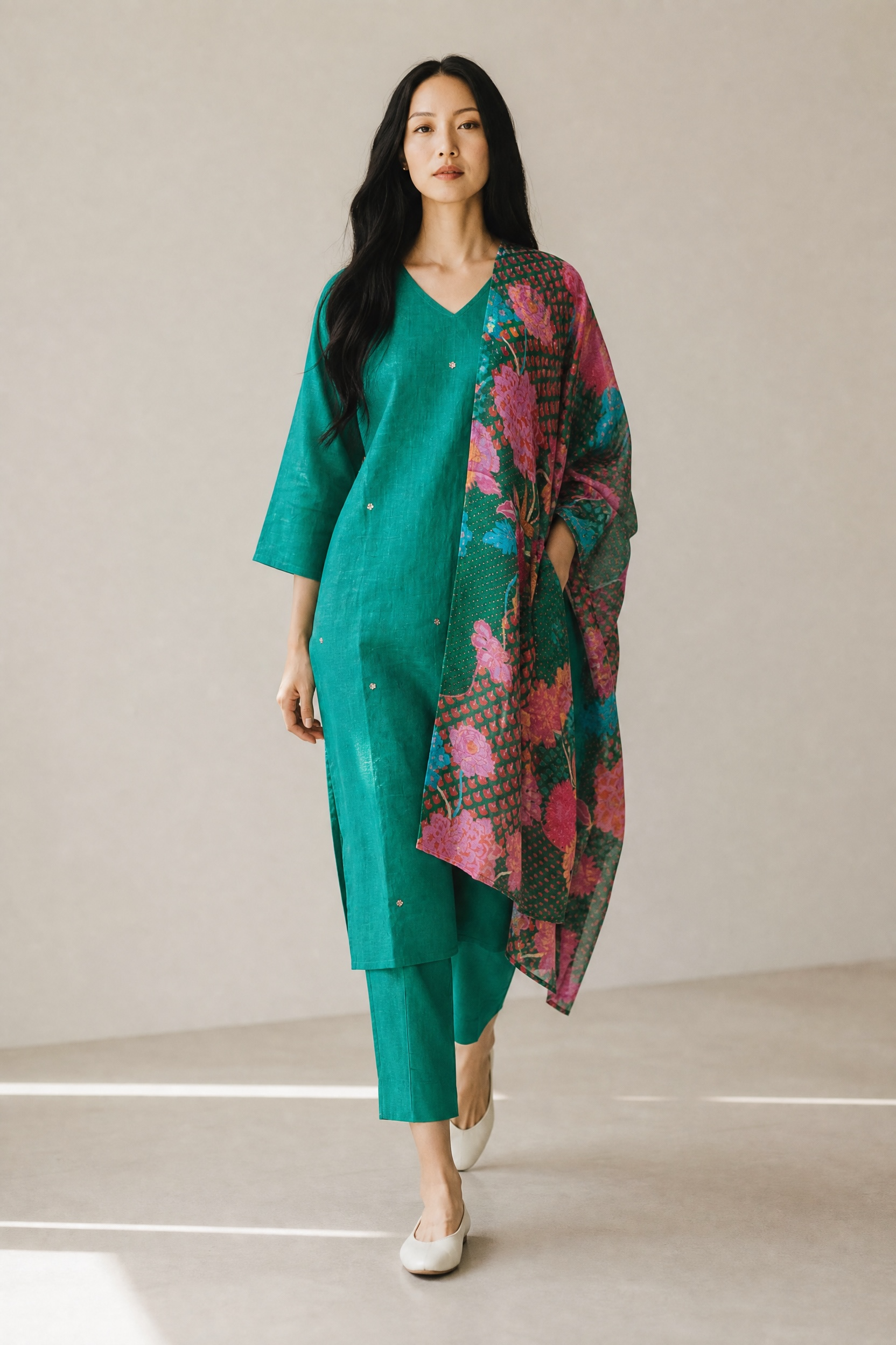 Kurti-Set - Green1